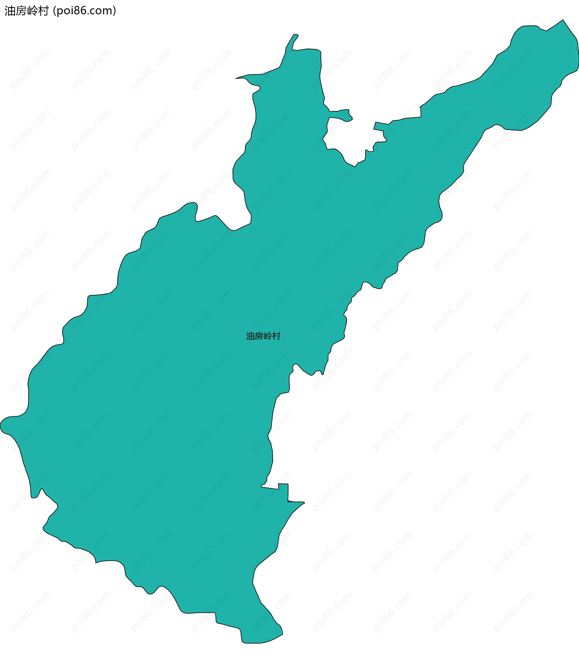 油房岭村边界地图