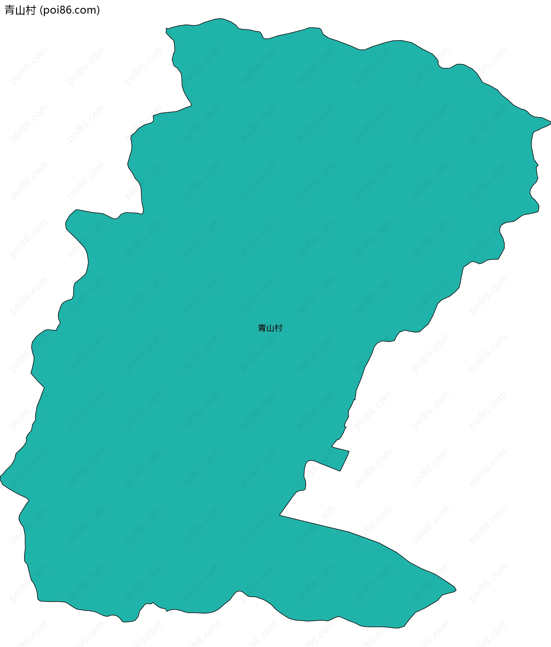 青山村边界地图