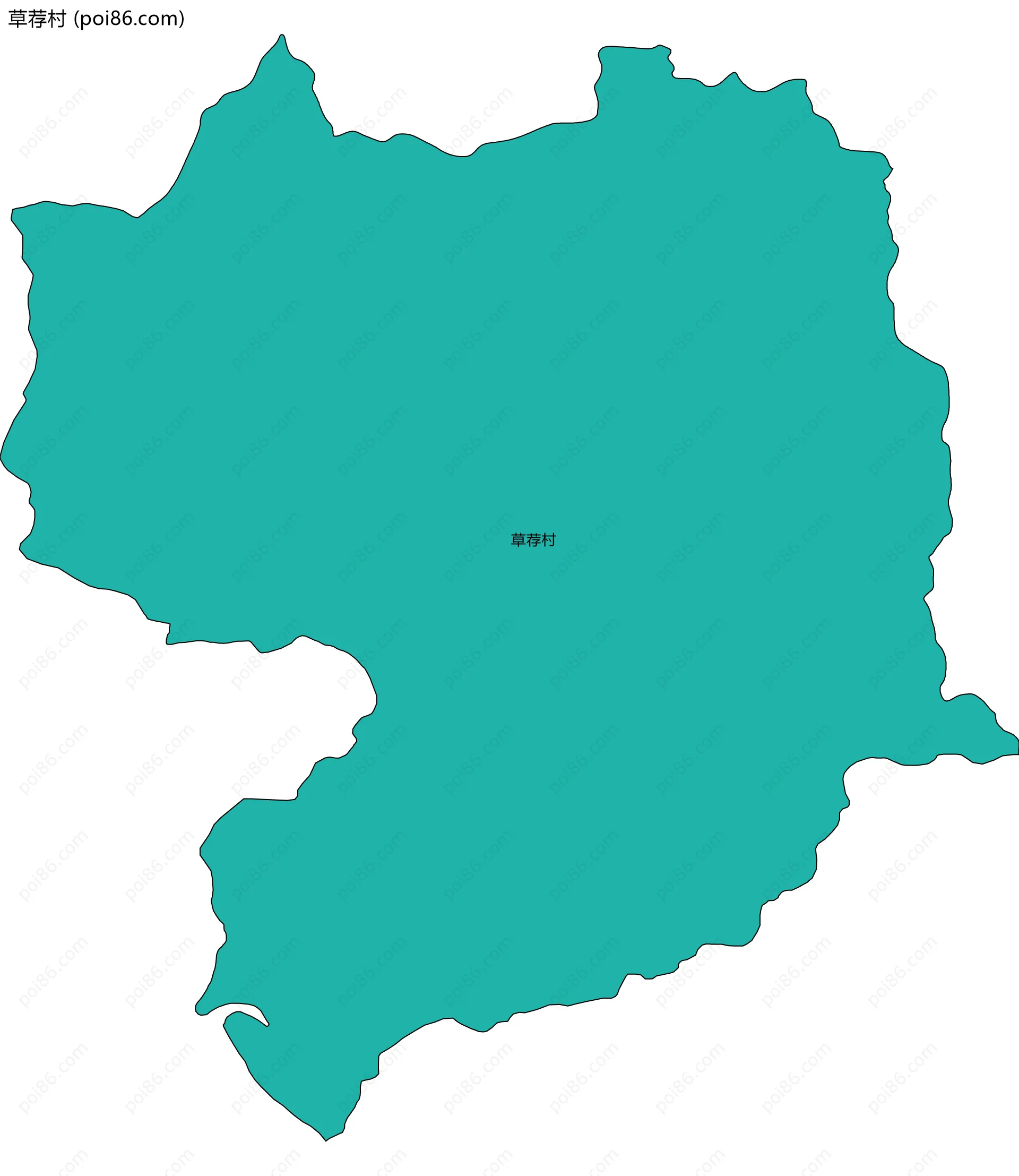 草荐村边界地图