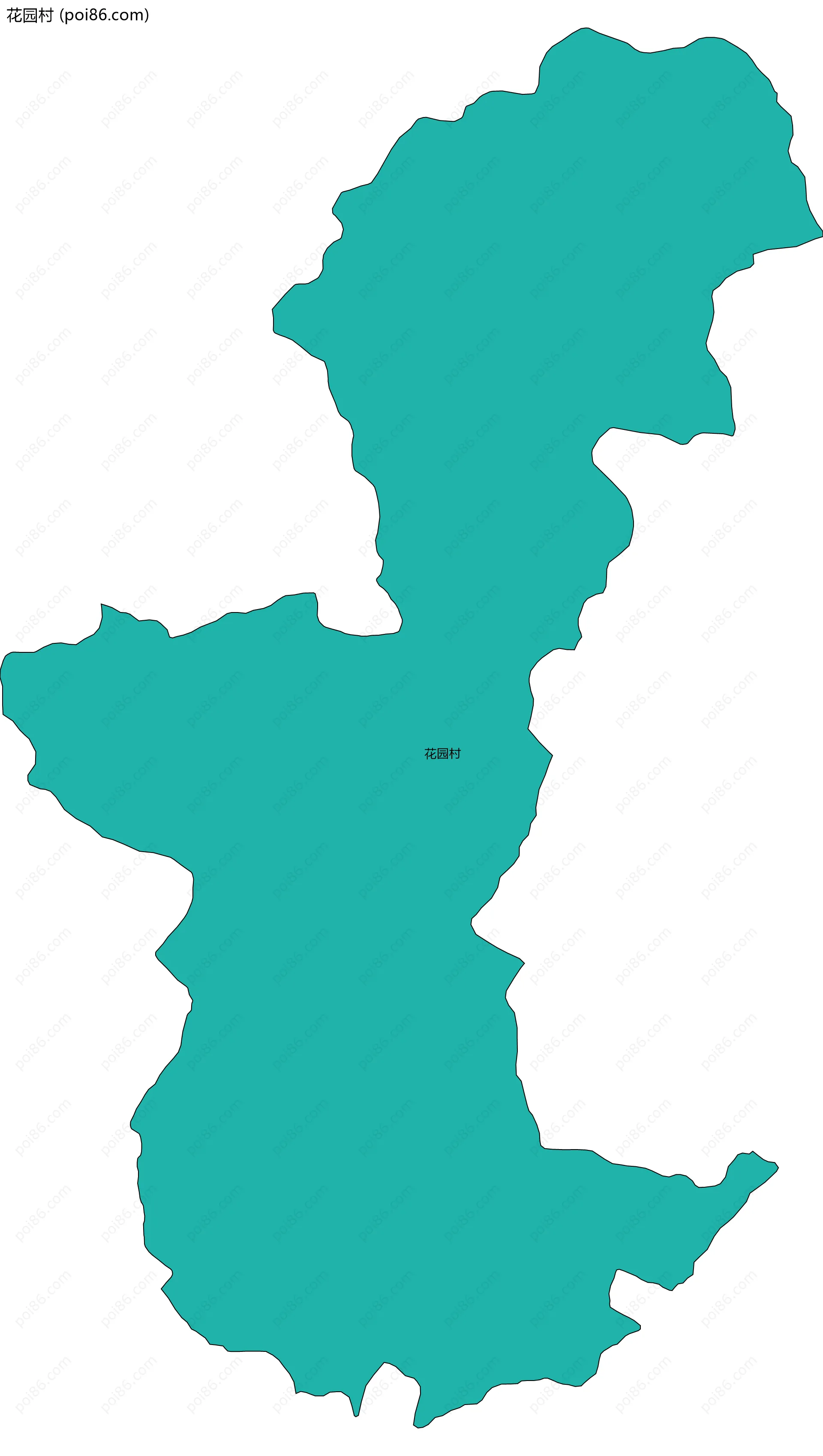 花园村边界地图