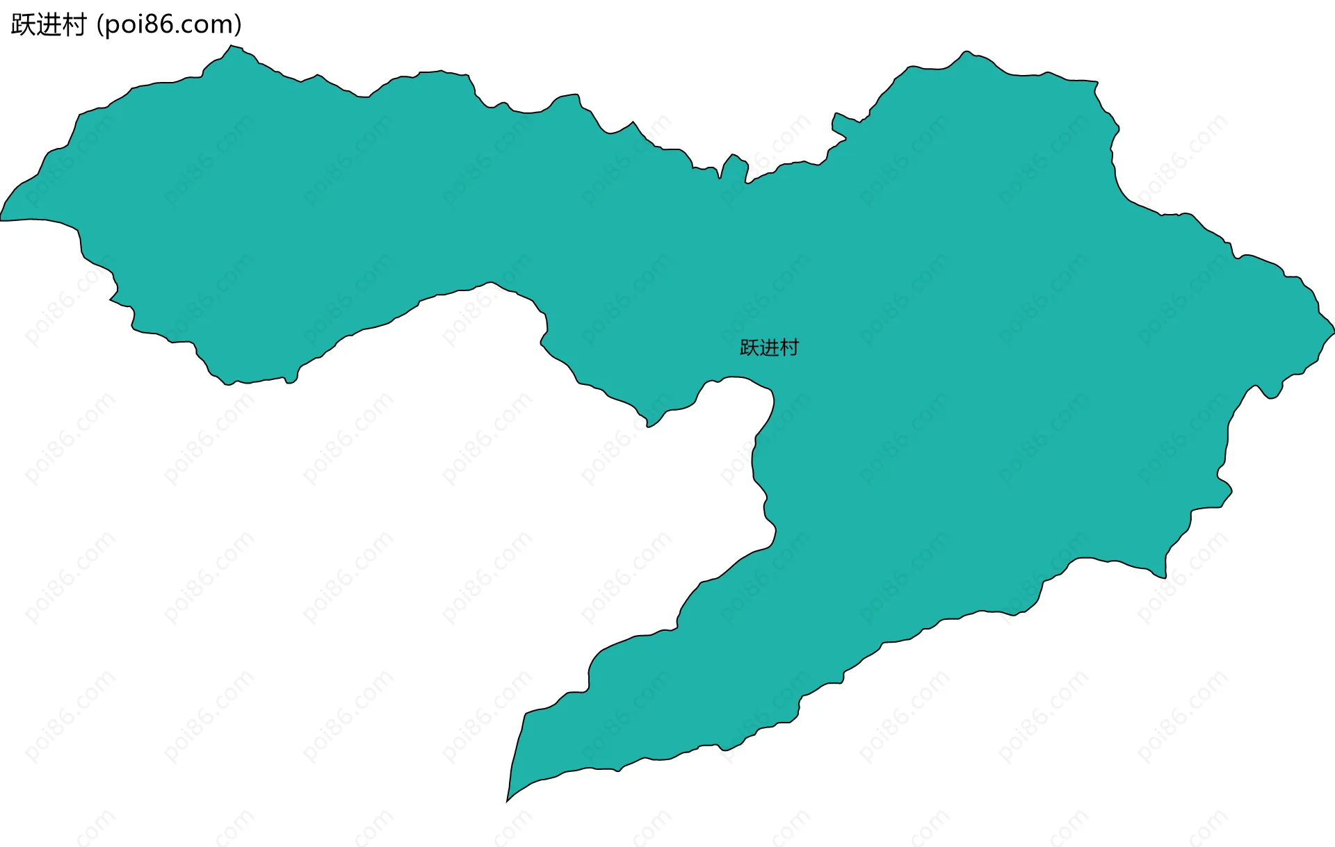 跃进村边界地图