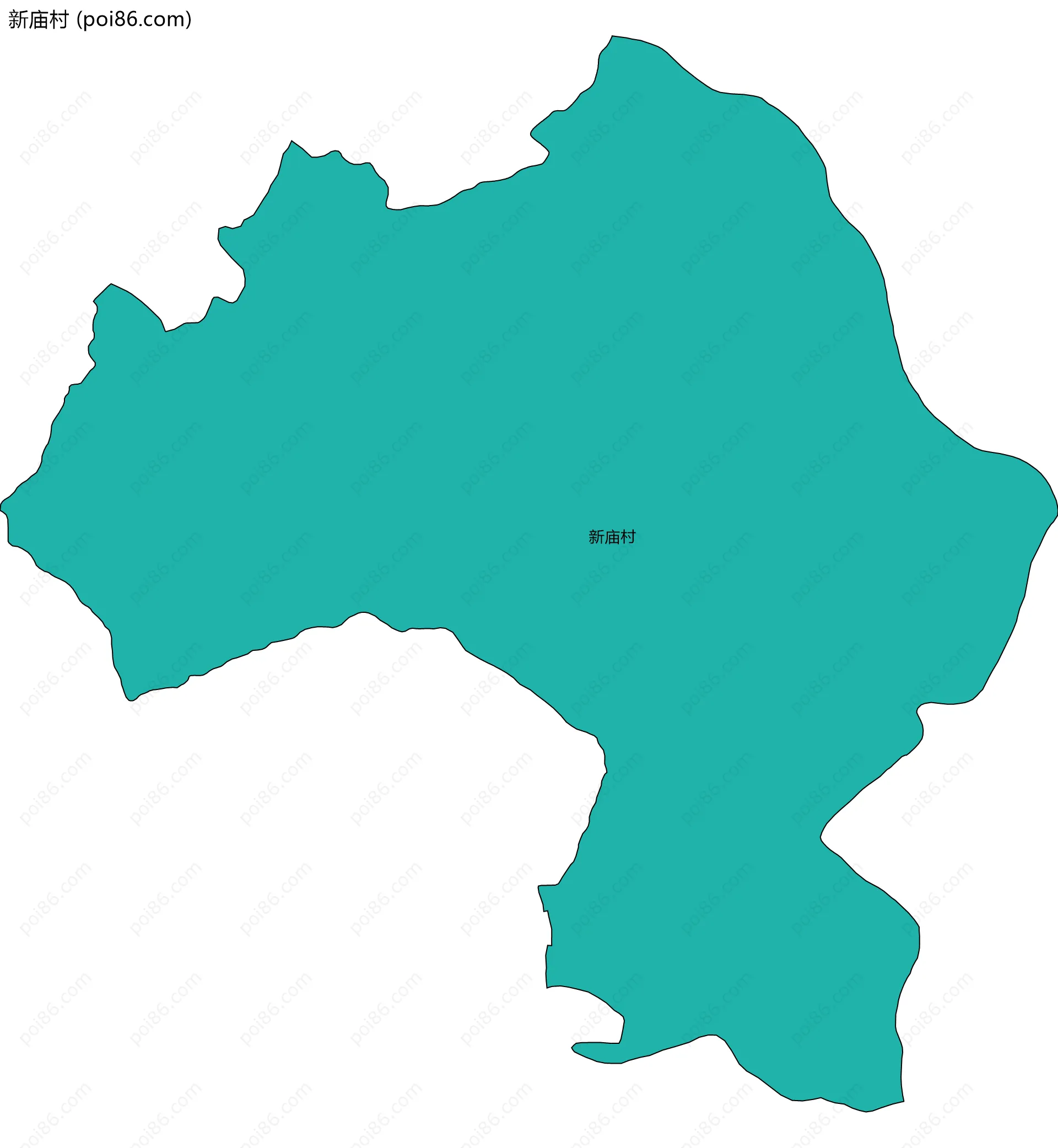 新庙村边界地图