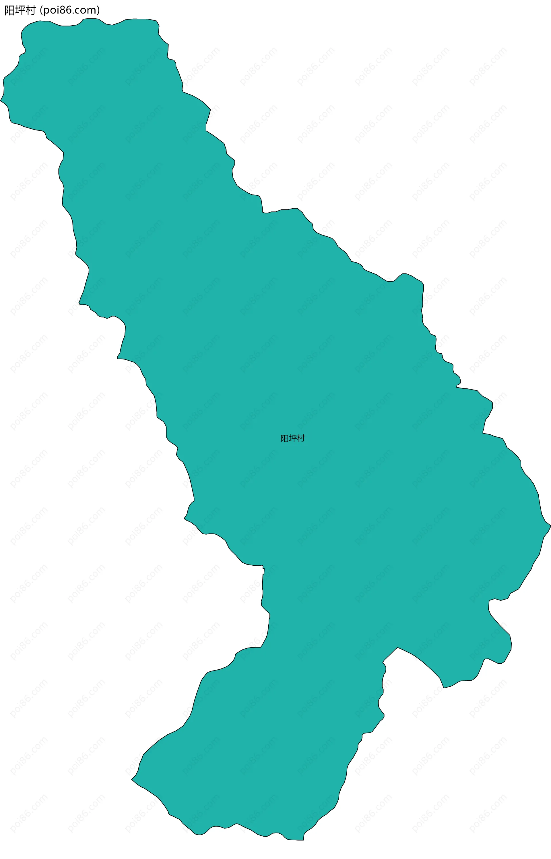 阳坪村边界地图