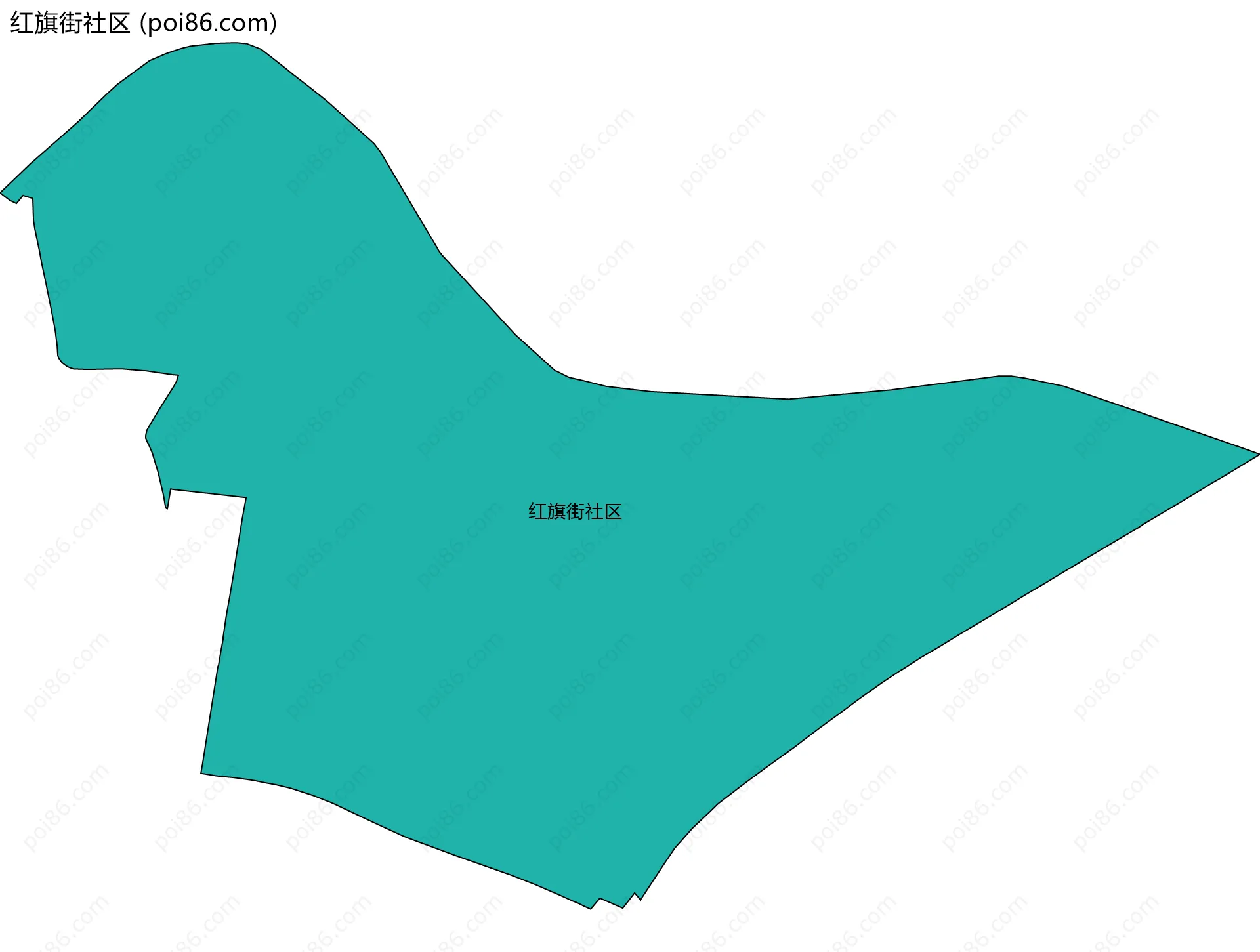 红旗街社区边界地图