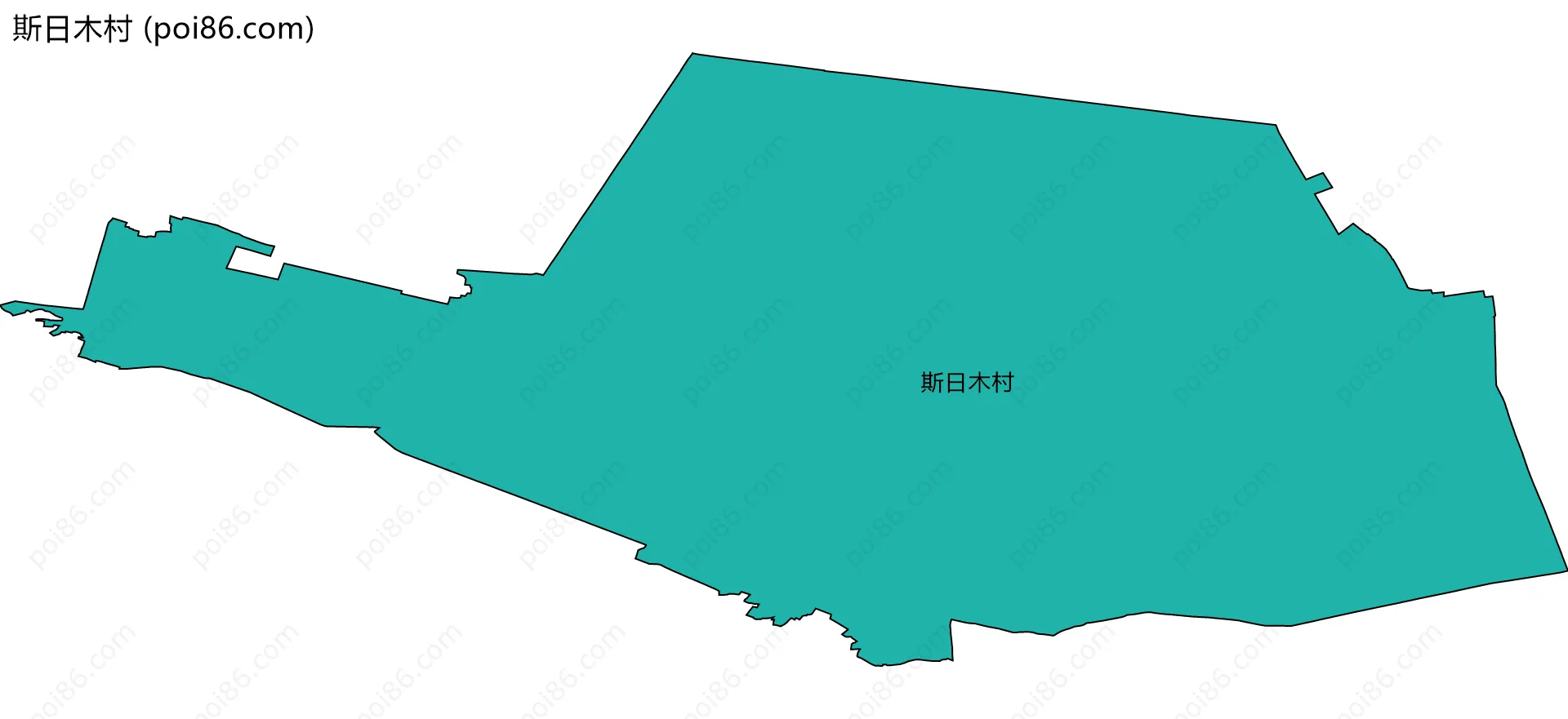斯日木村边界地图