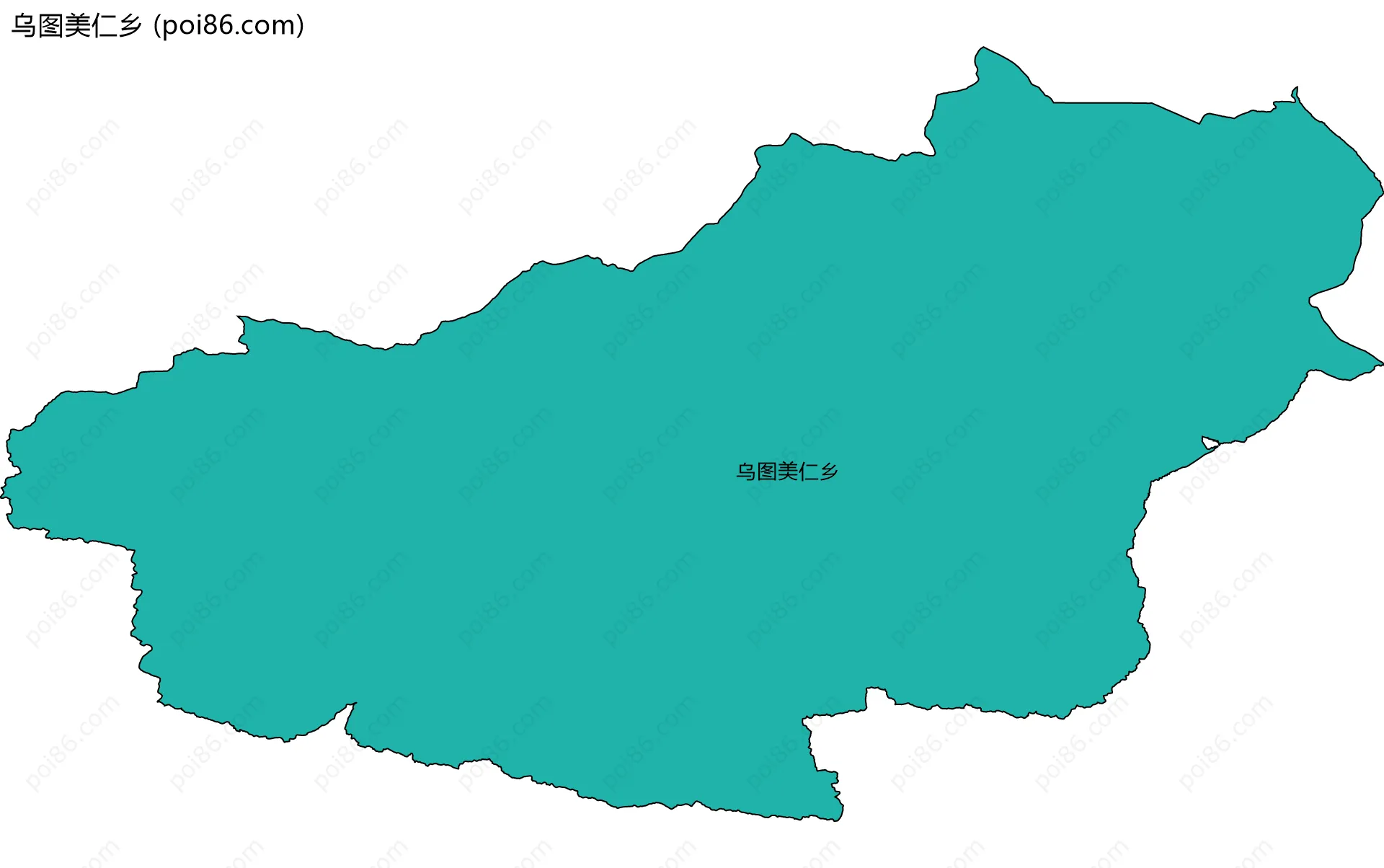 乌图美仁乡边界地图