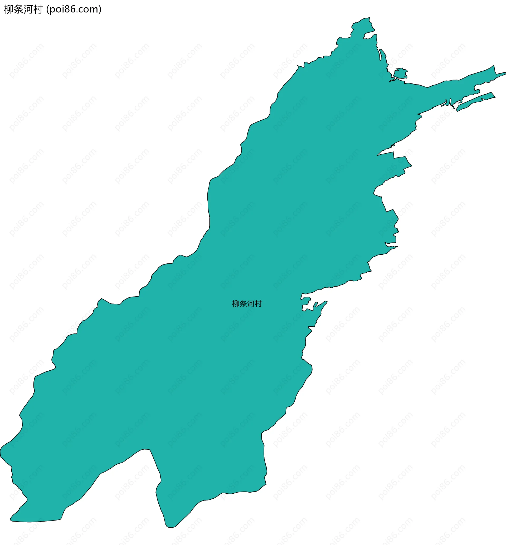 柳条河村边界地图