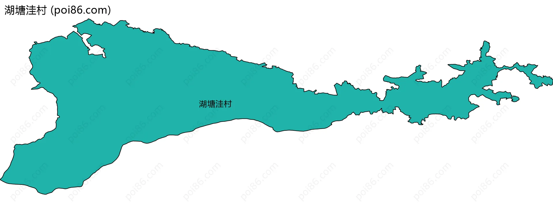 湖塘洼村边界地图