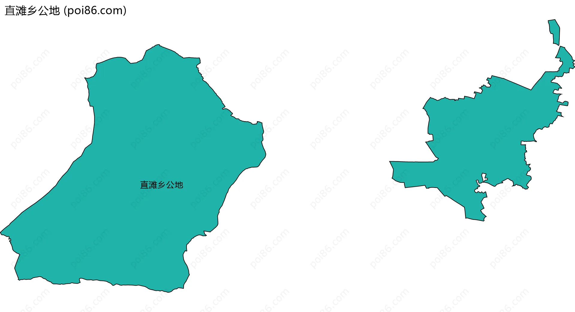 直滩乡公地边界地图