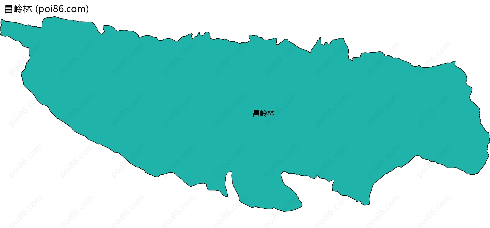 昌岭林边界地图