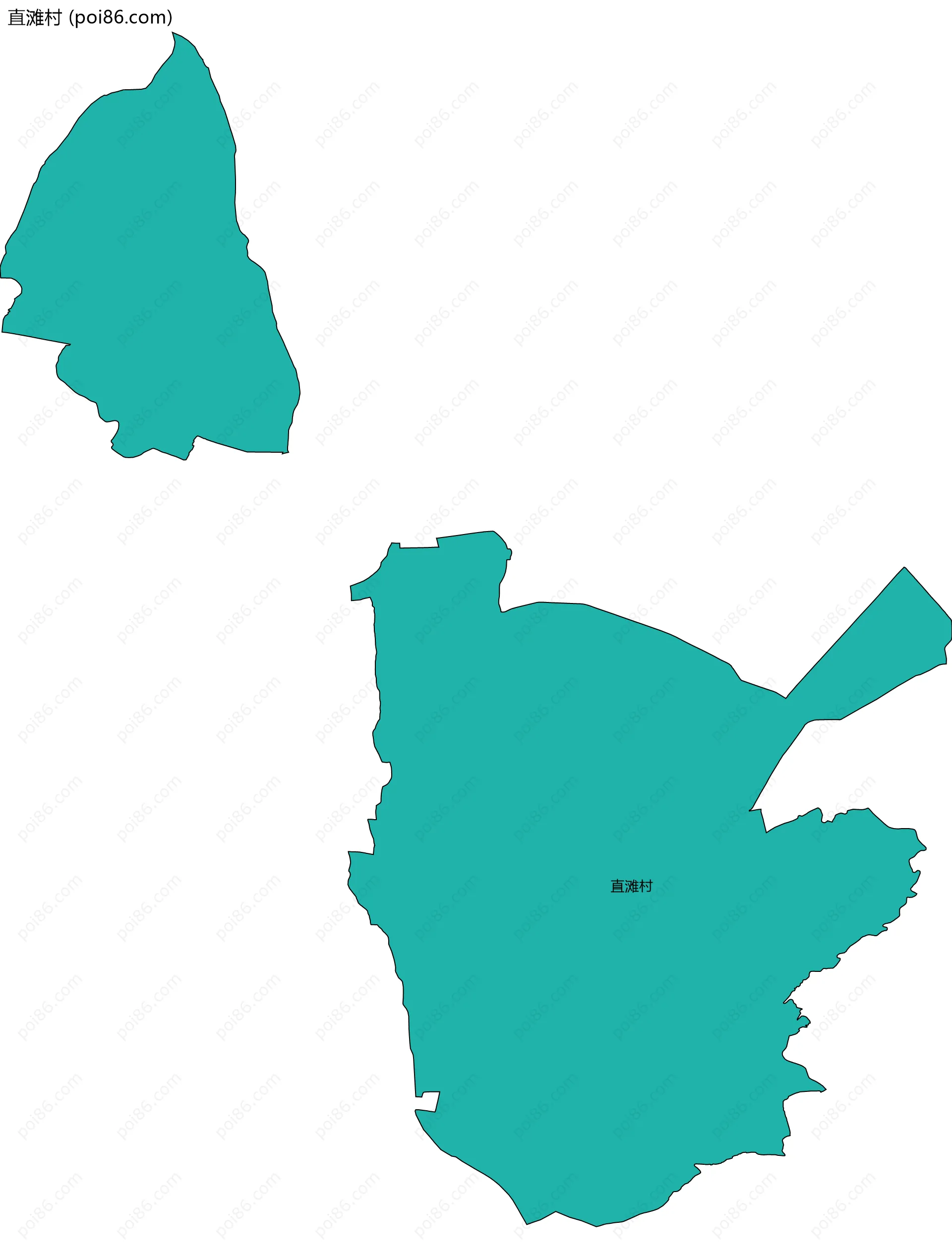 直滩村边界地图