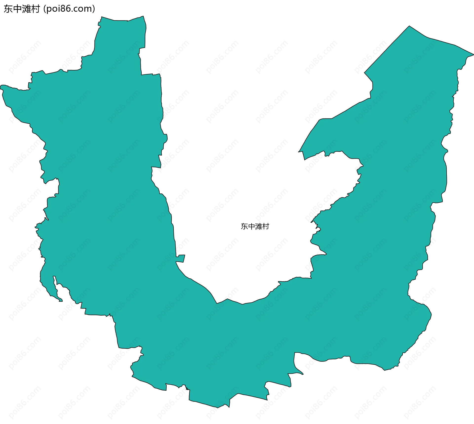 东中滩村边界地图