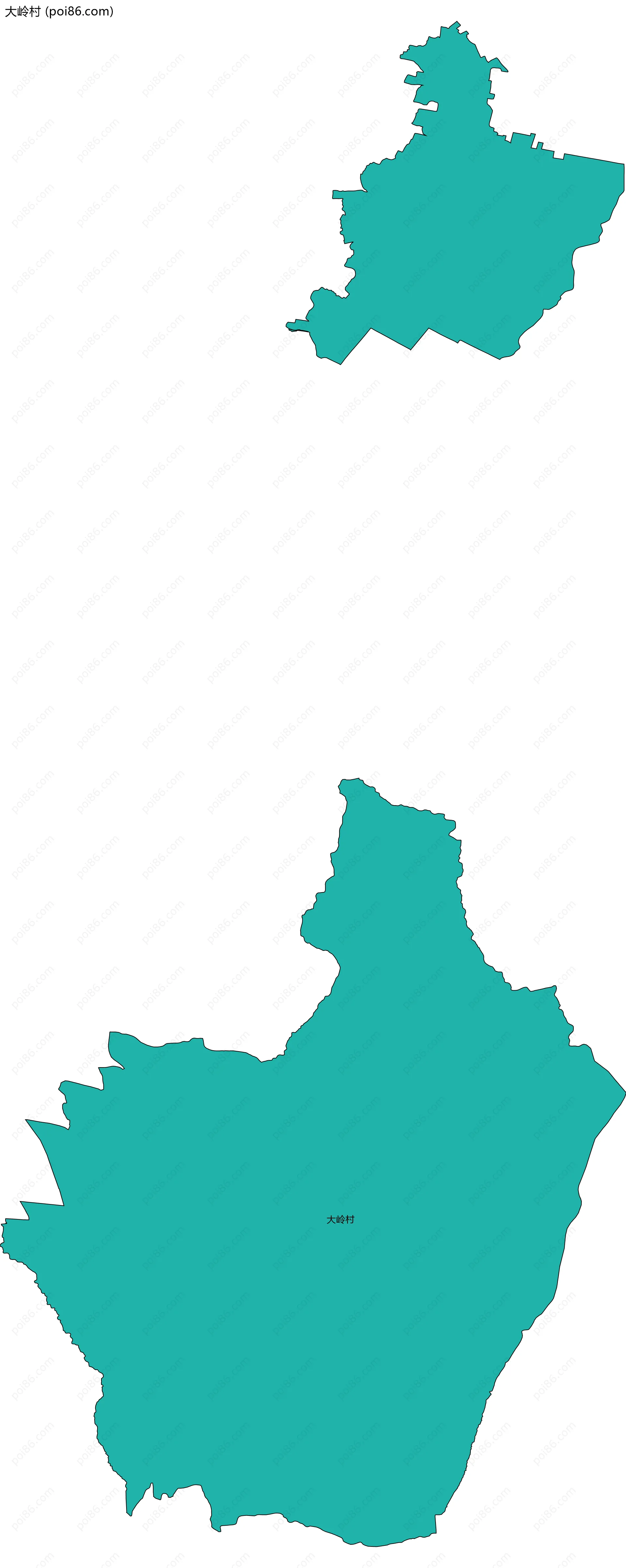 大岭村边界地图