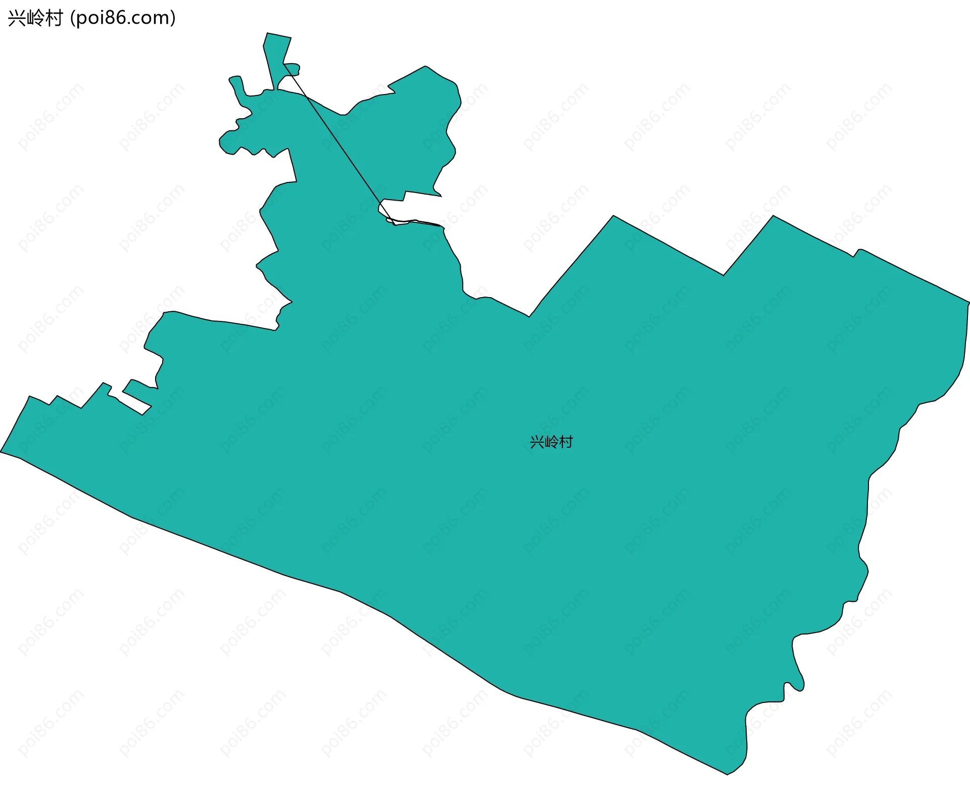 兴岭村边界地图