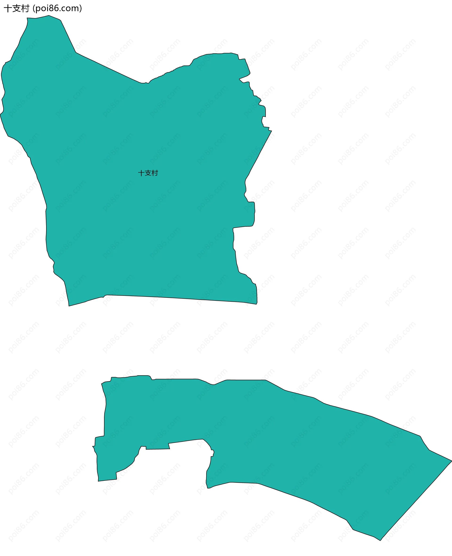 十支村边界地图