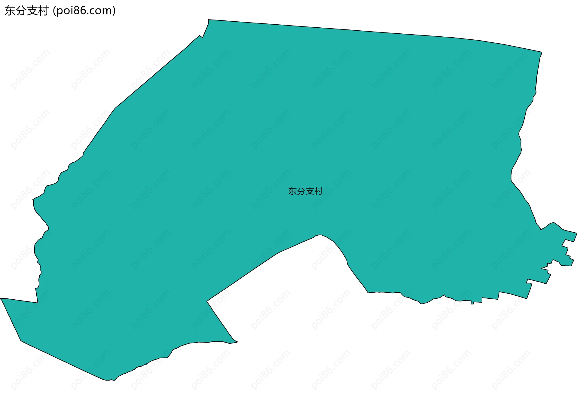 东分支村边界地图