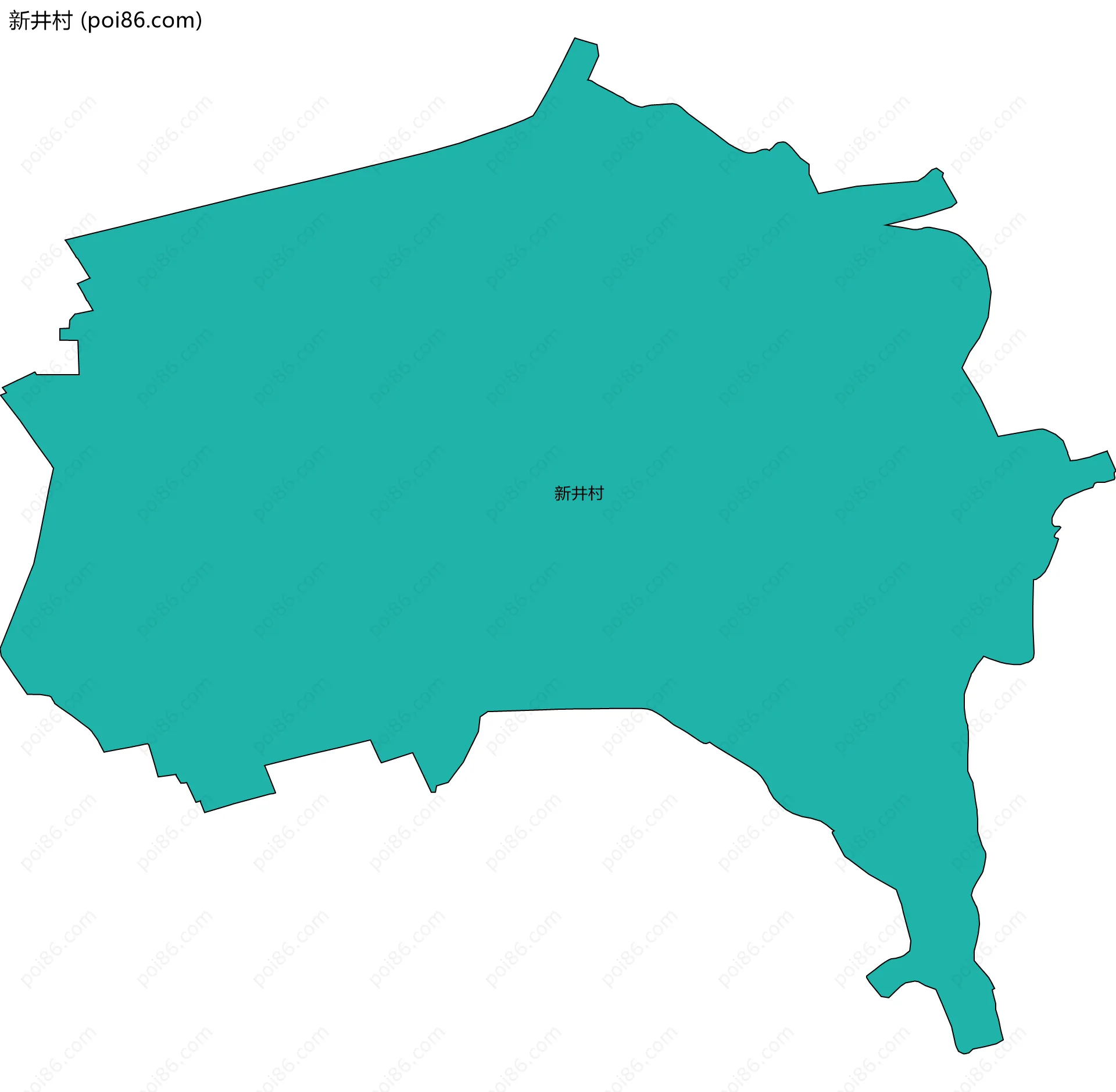 新井村边界地图