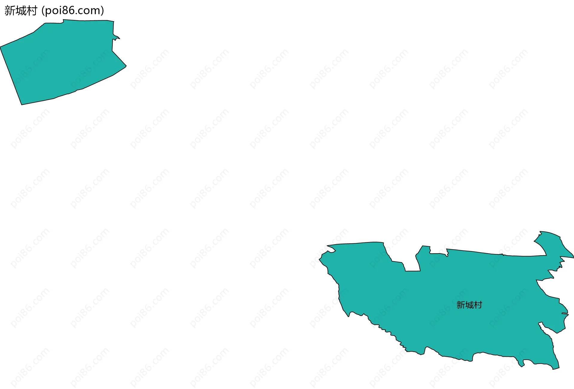 新城村边界地图