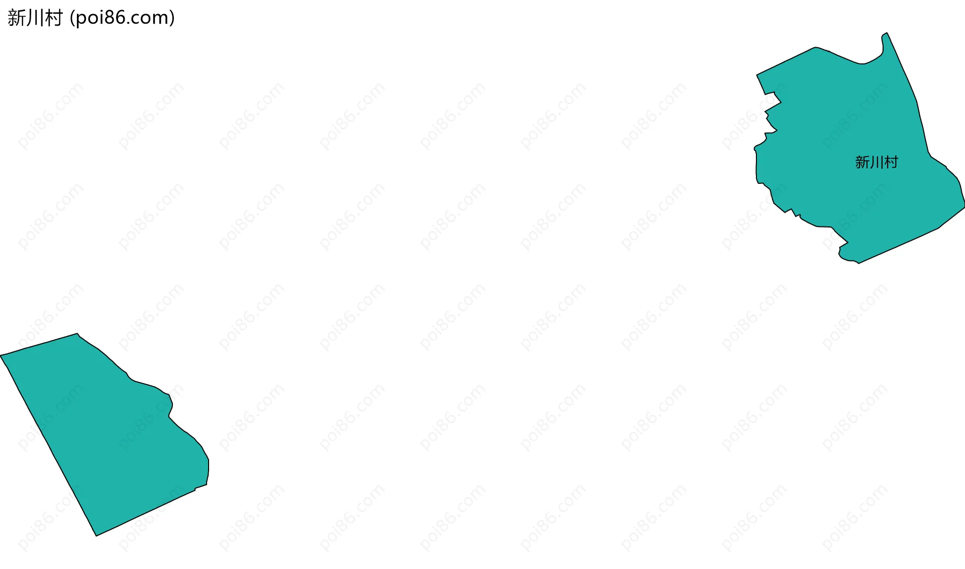 新川村边界地图