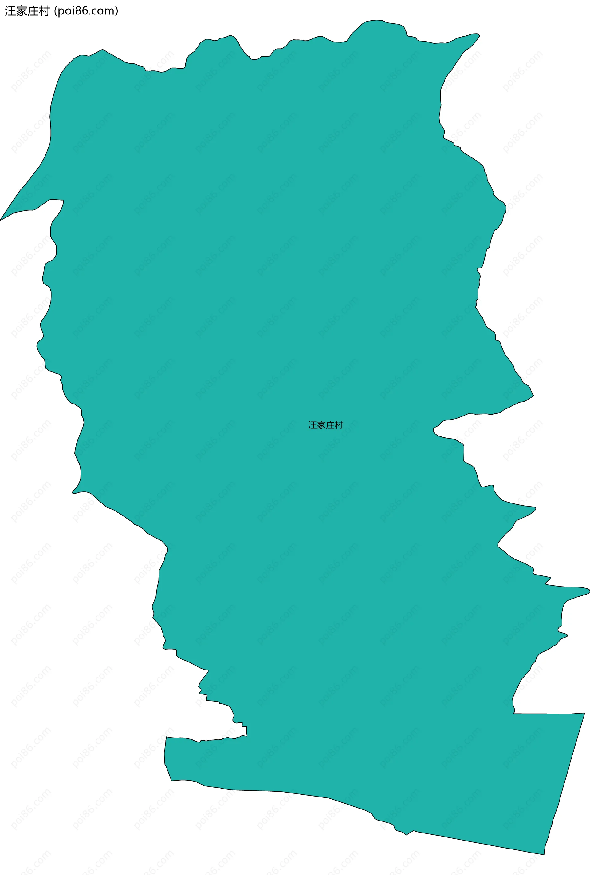 汪家庄村边界地图