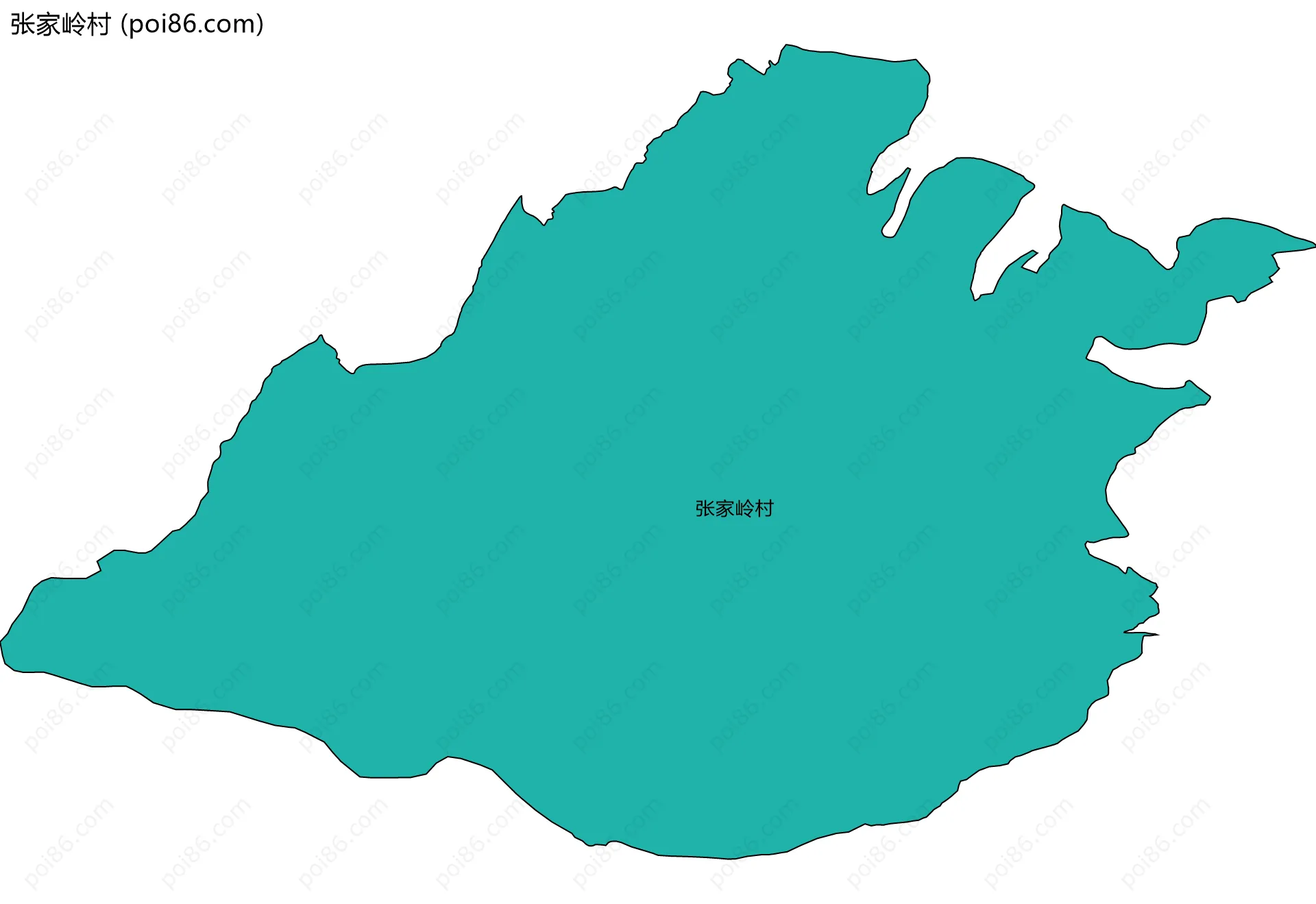 张家岭村边界地图