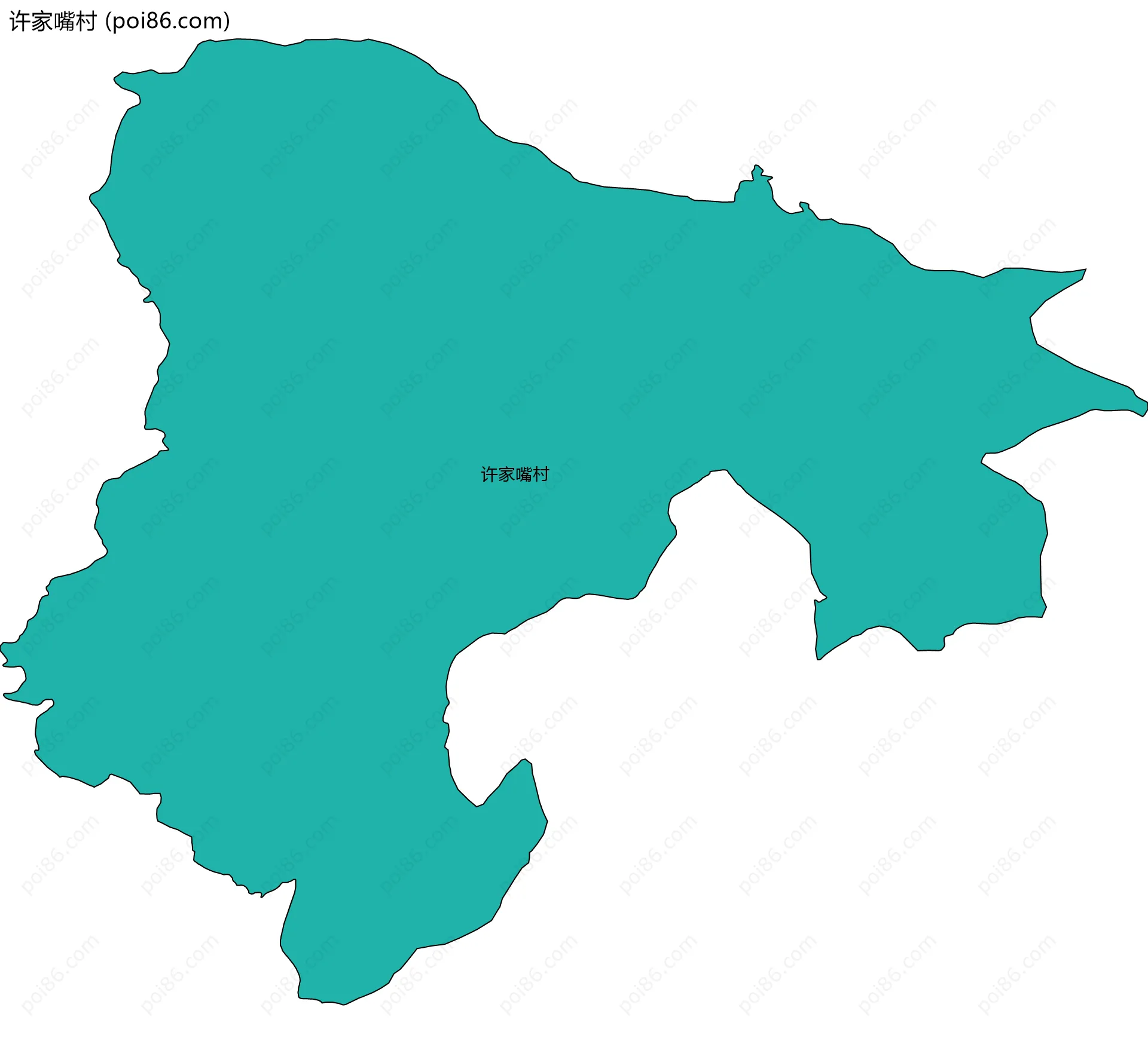 许家嘴村边界地图