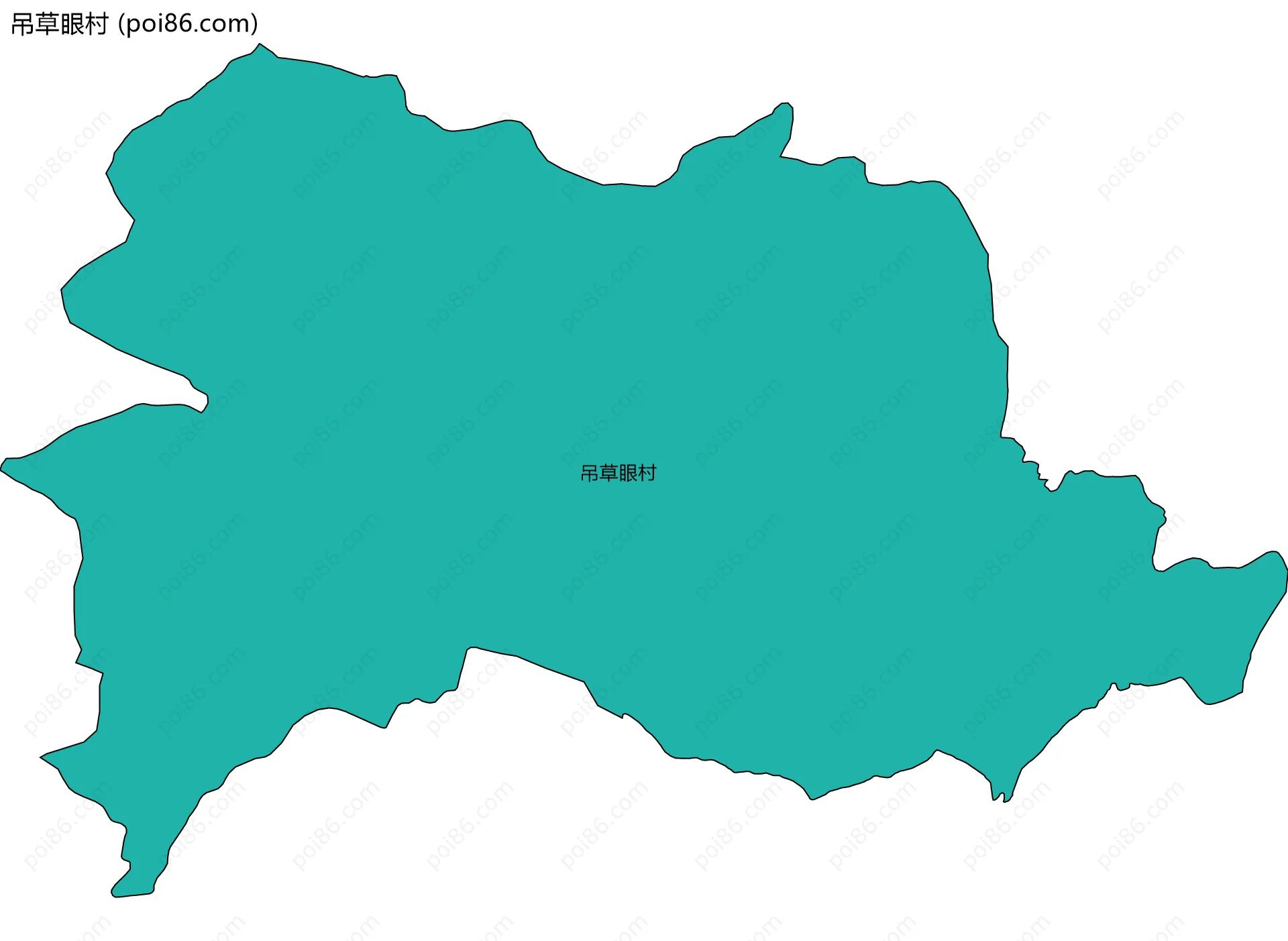 吊草眼村边界地图