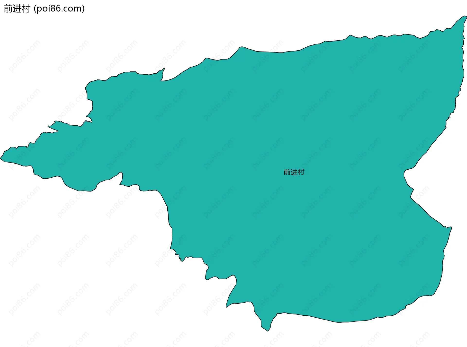 前进村边界地图