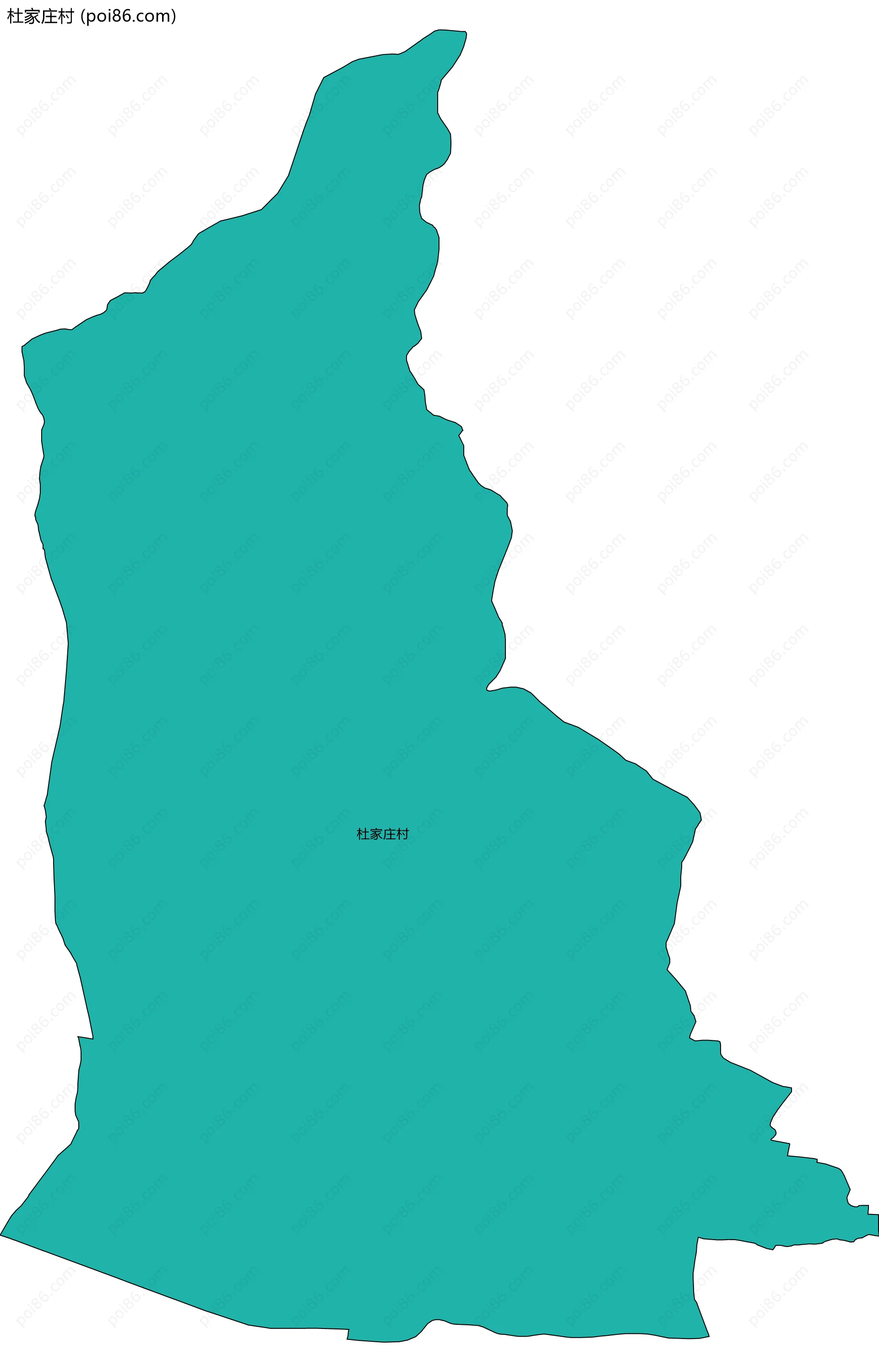 杜家庄村边界地图