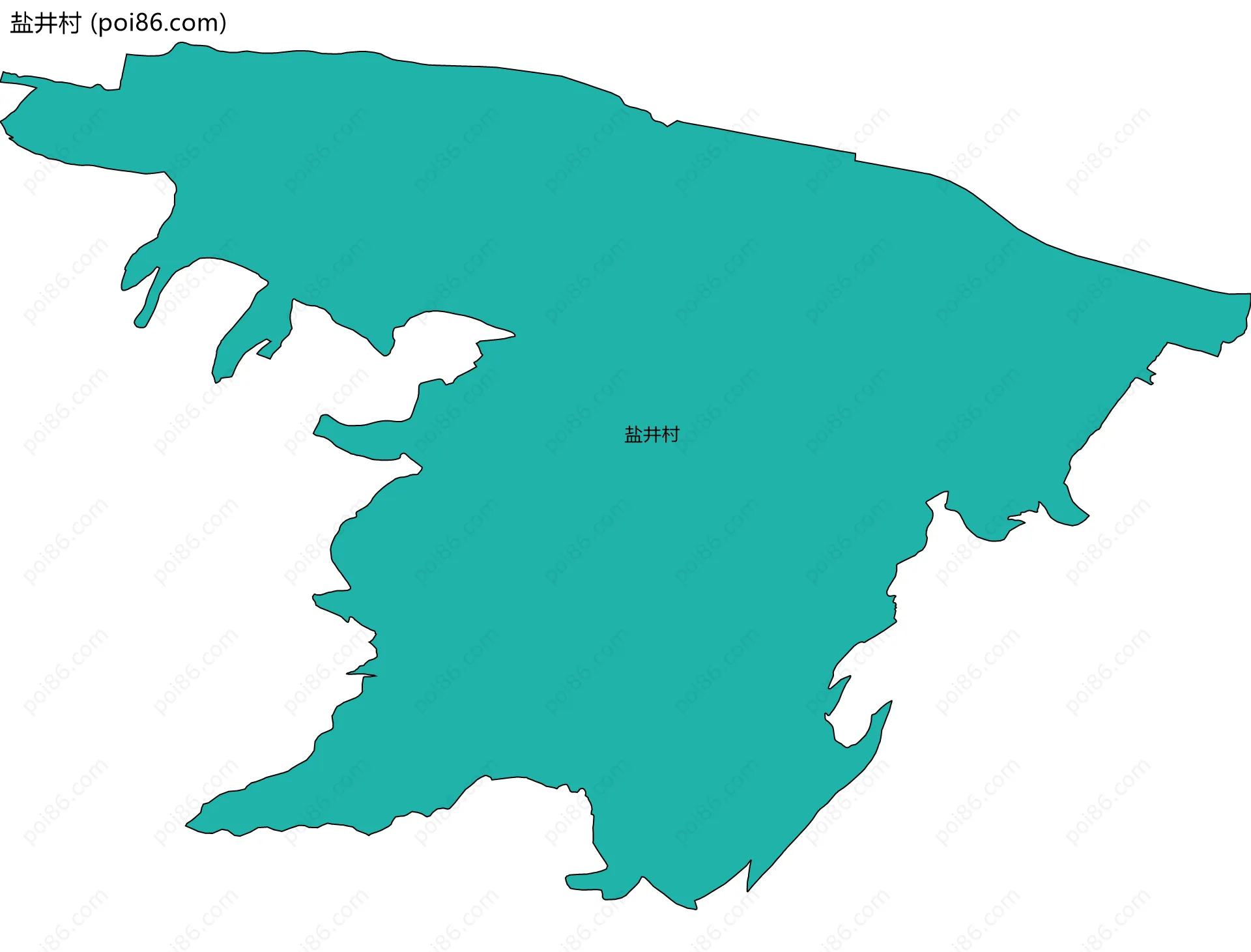 盐井村边界地图