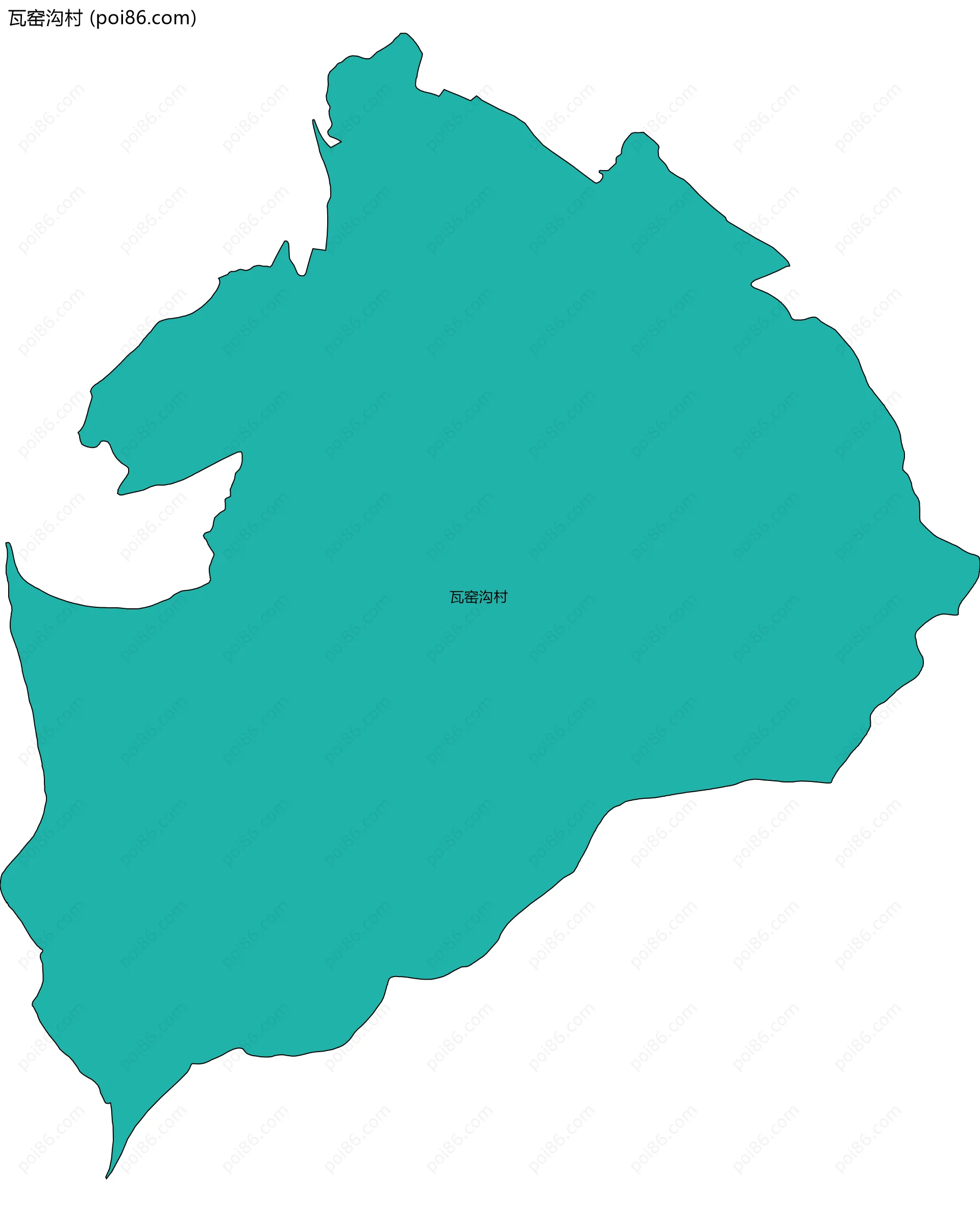 瓦窑沟村边界地图