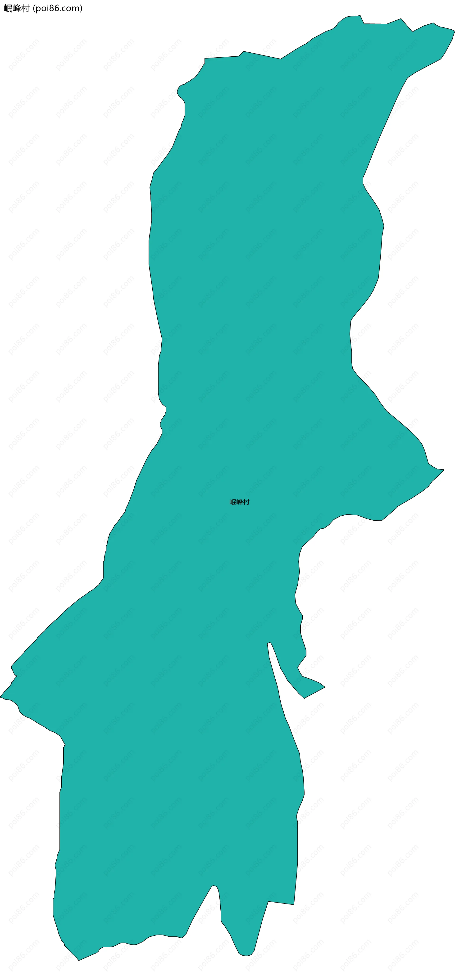 岷峰村边界地图
