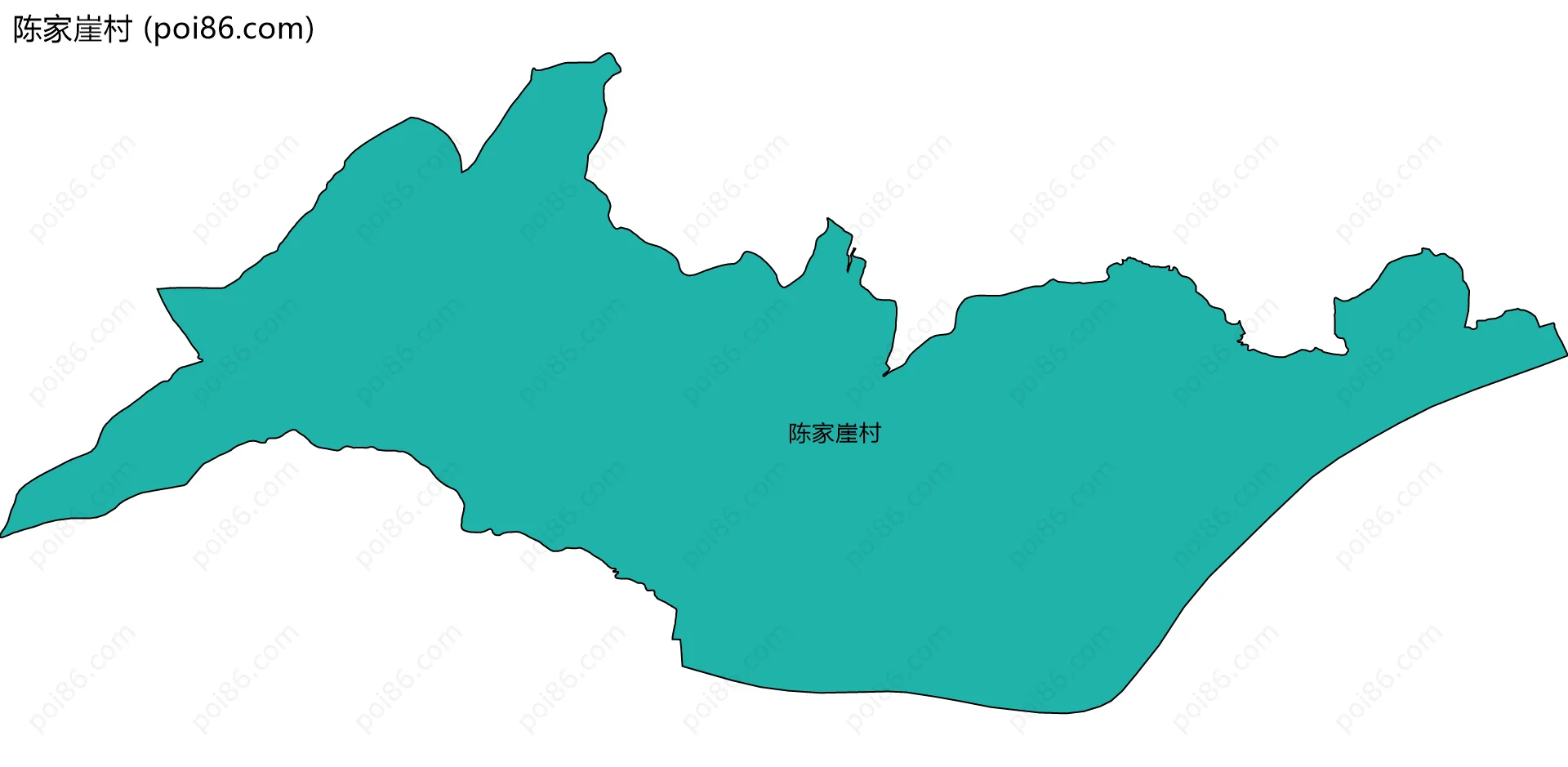 陈家崖村边界地图
