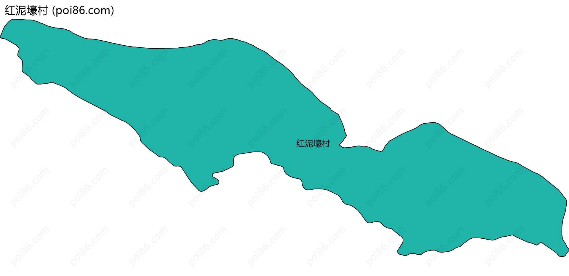 红泥壕村边界地图