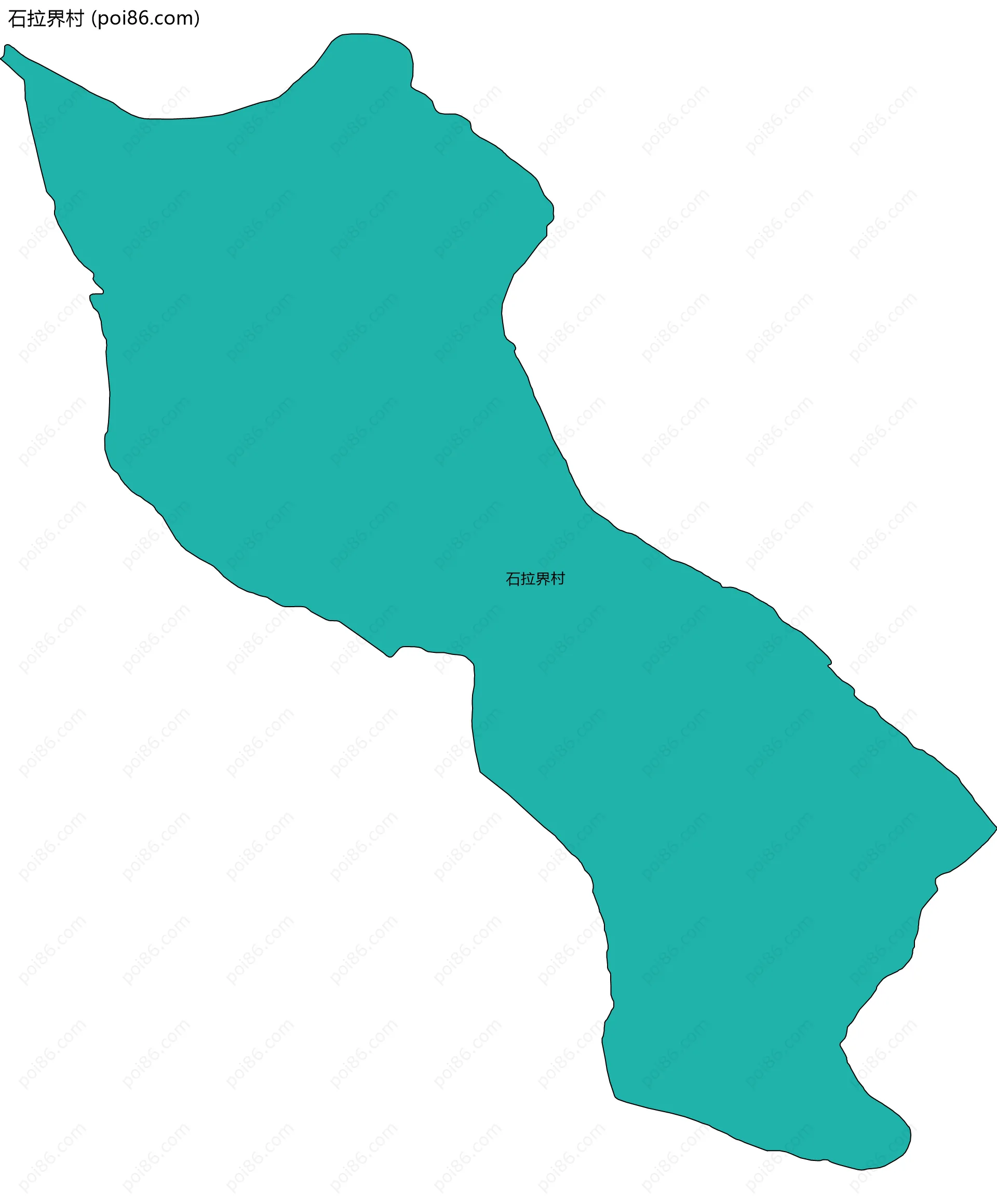 石拉界村边界地图