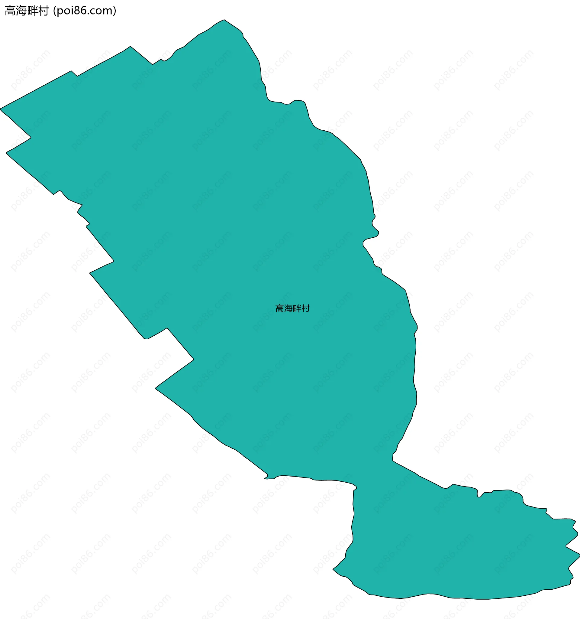 高海畔村边界地图