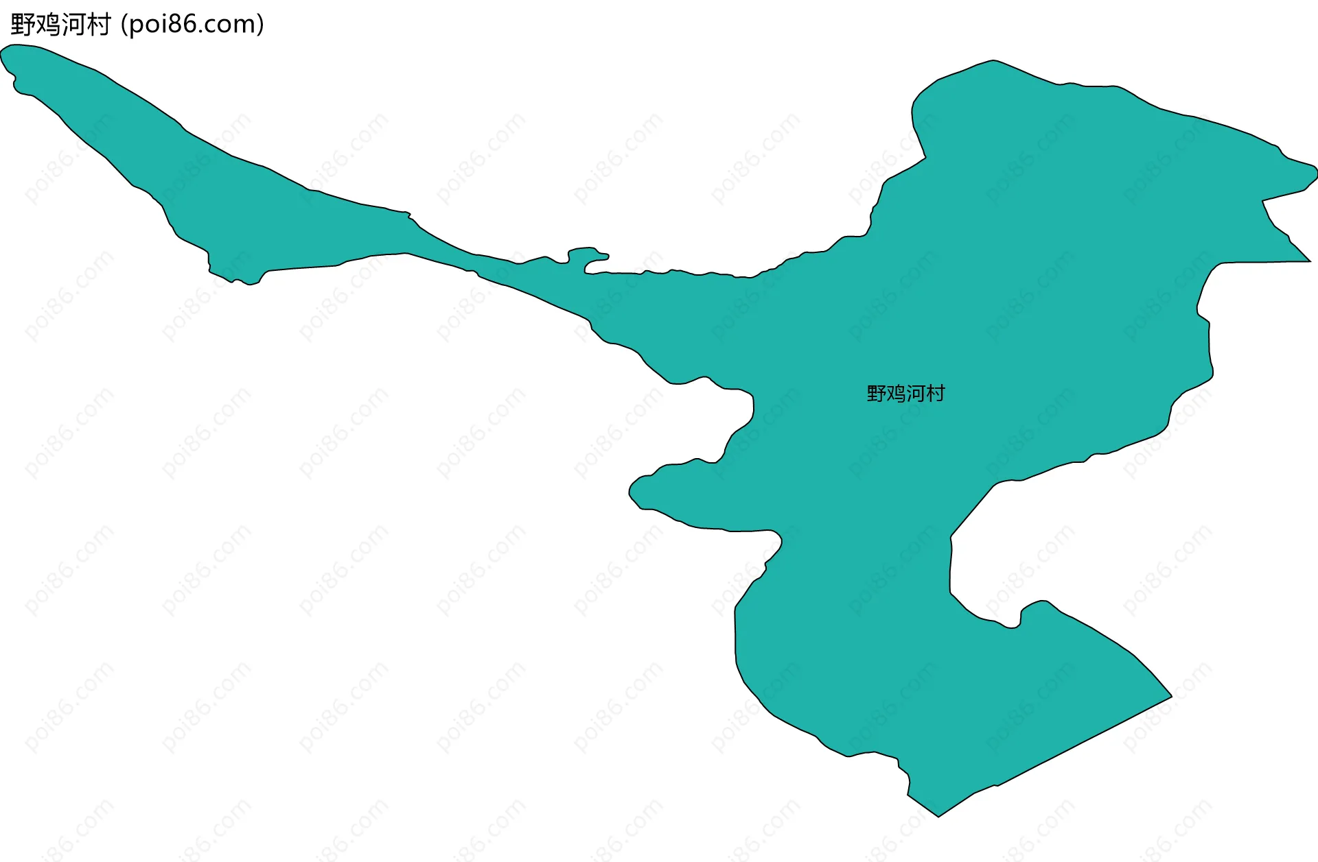 野鸡河村边界地图