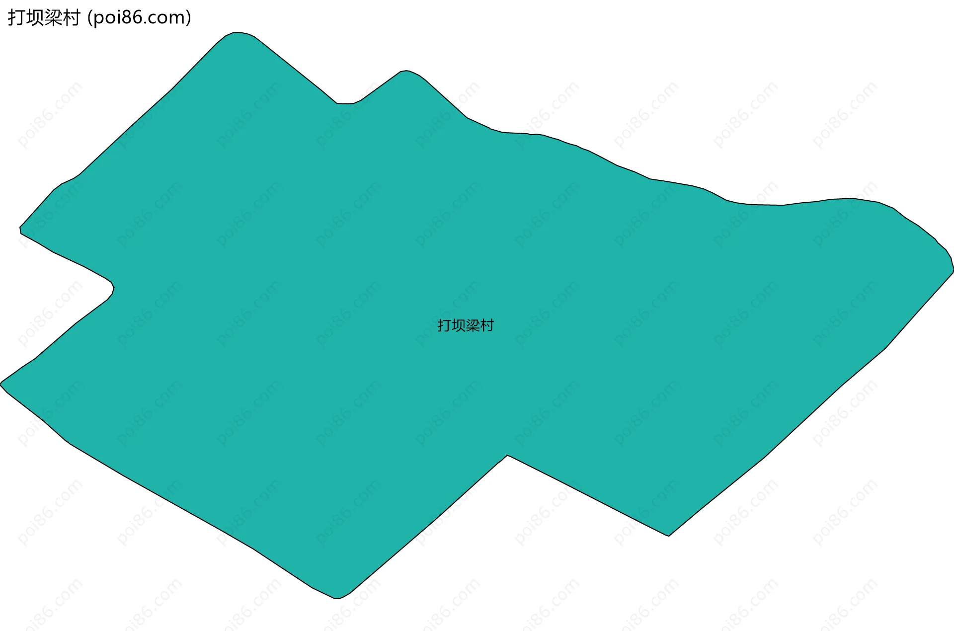 打坝梁村边界地图