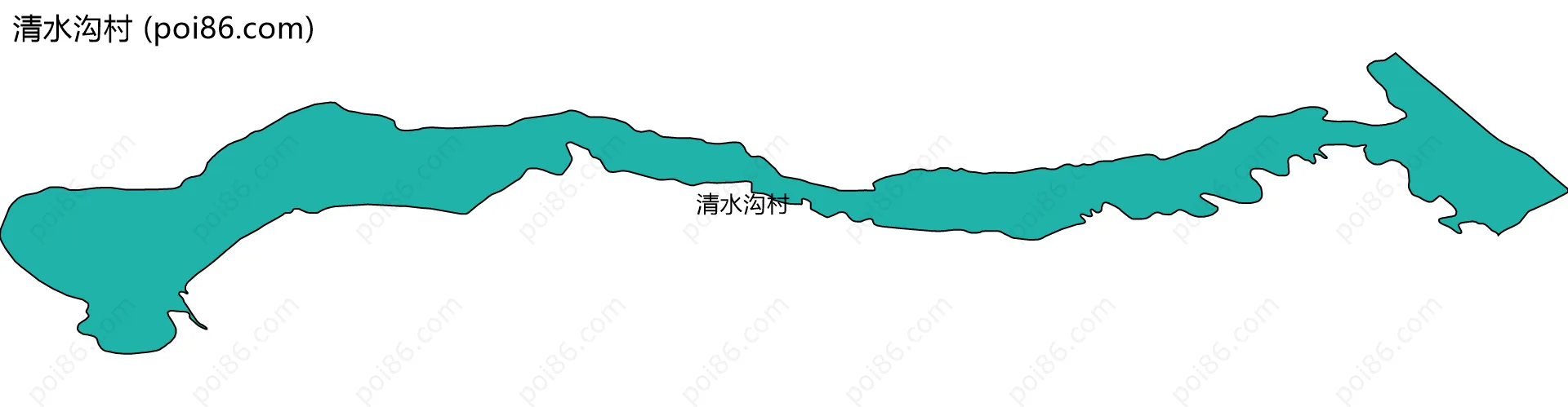 清水沟村边界地图