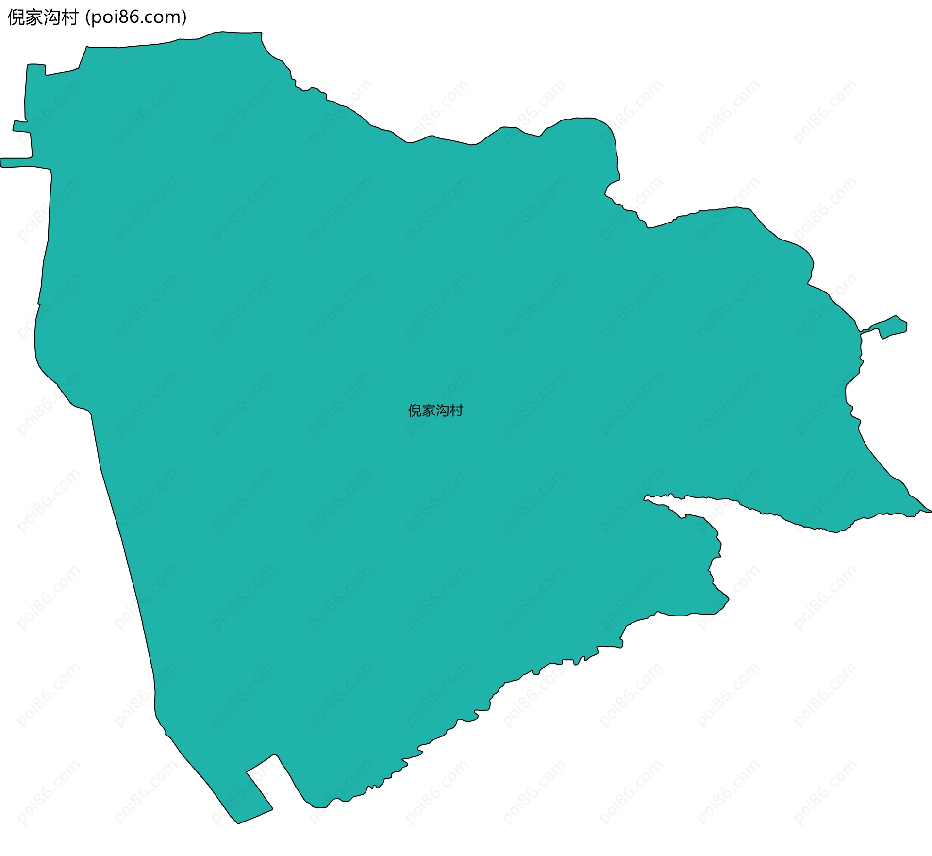 倪家沟村边界地图