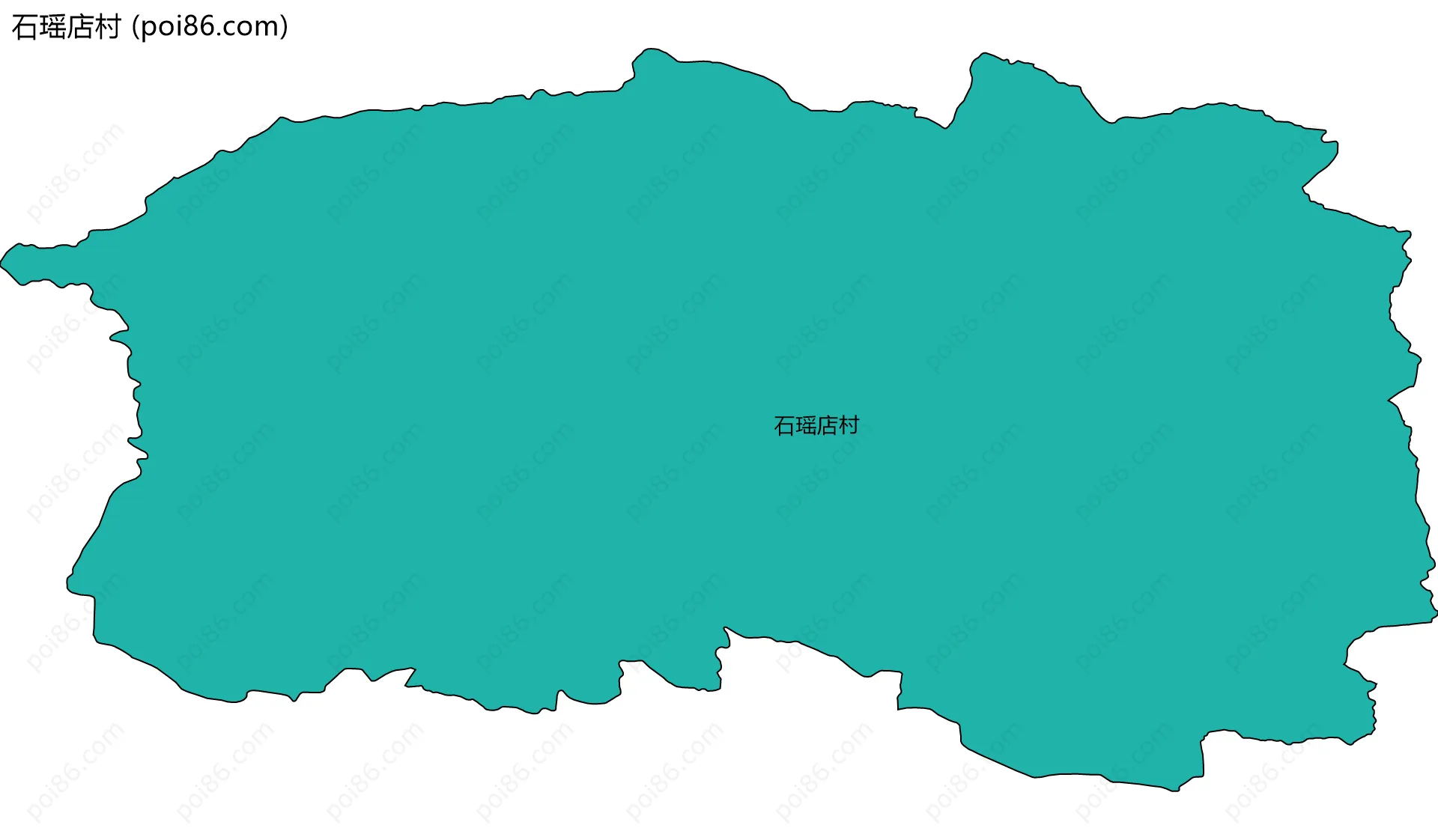 石瑶店村边界地图