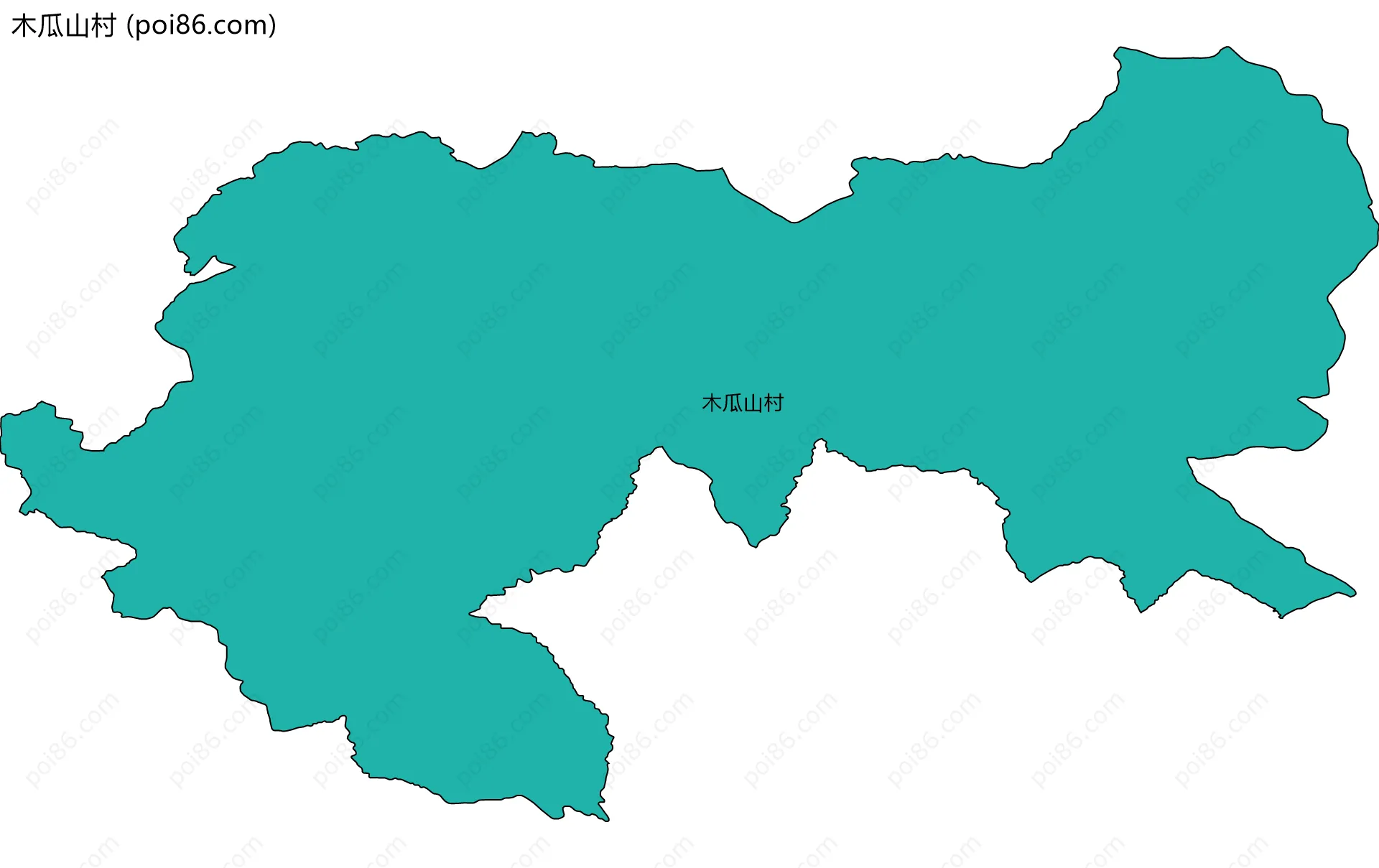 木瓜山村边界地图