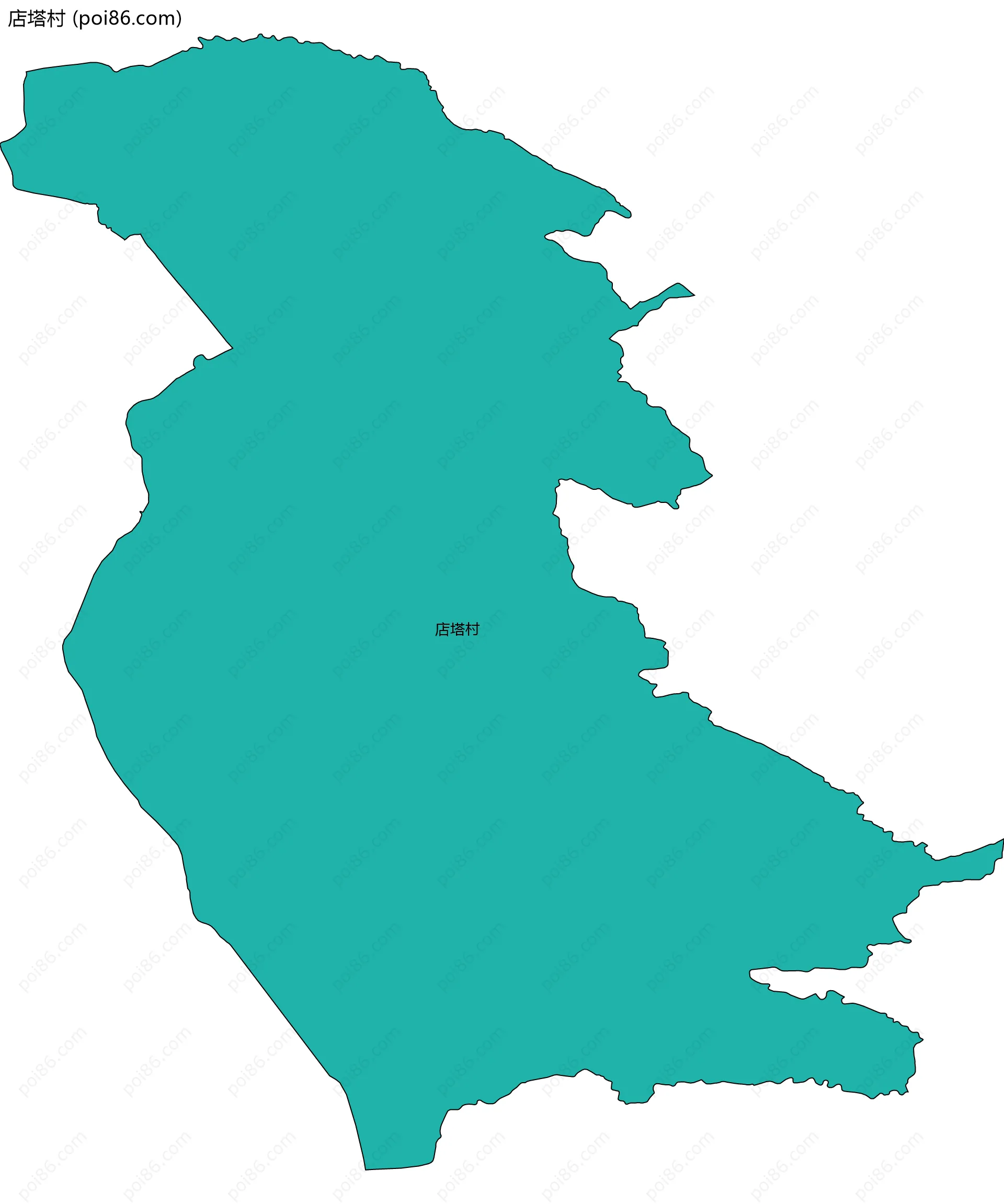 店塔村边界地图