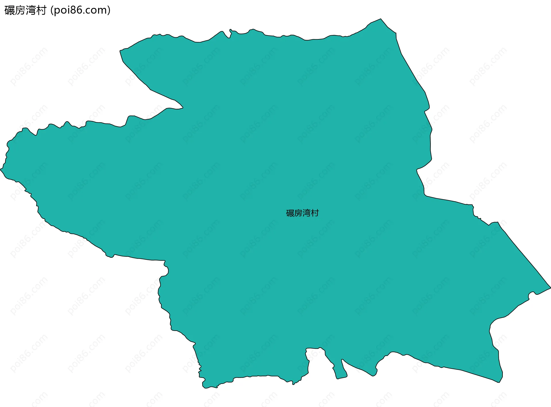 碾房湾村边界地图