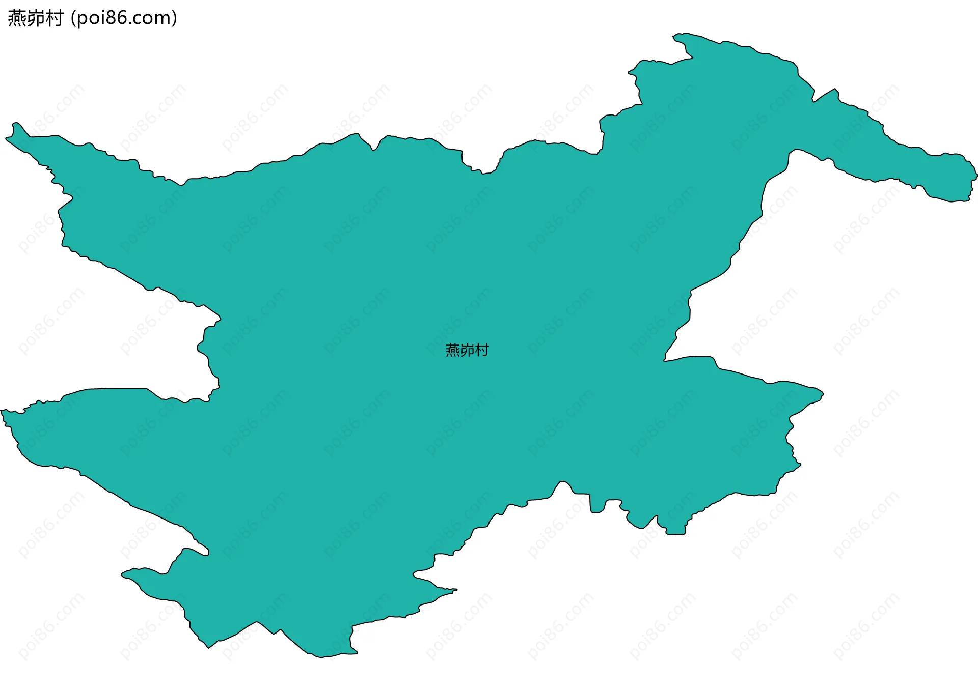 燕峁村边界地图