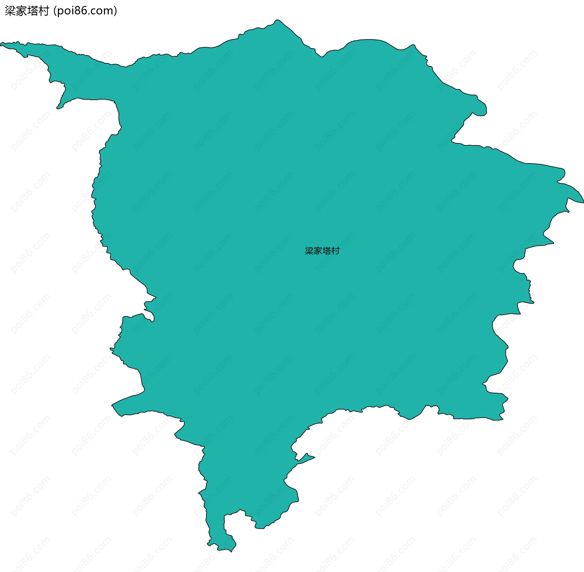 梁家塔村边界地图