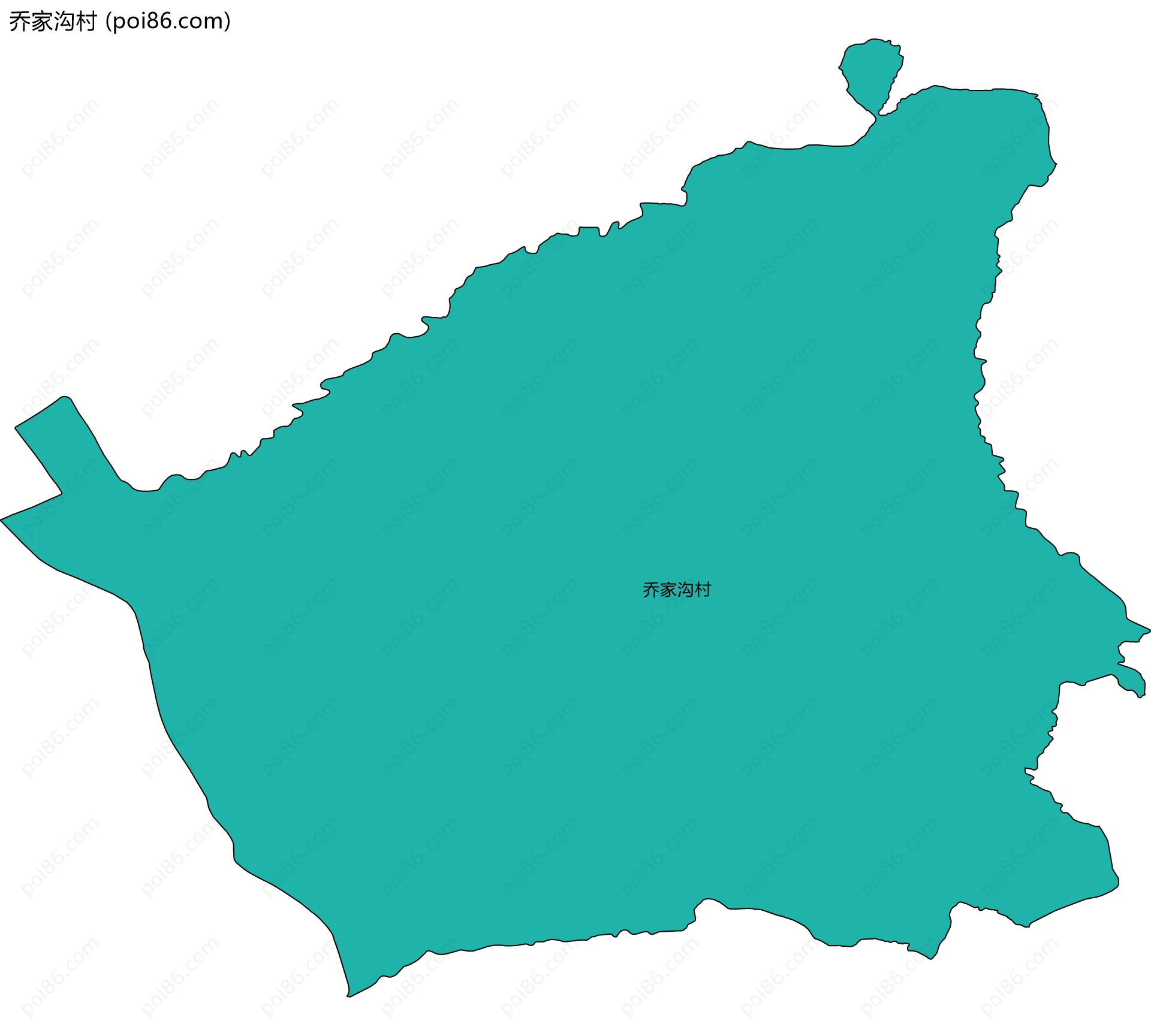 乔家沟村边界地图