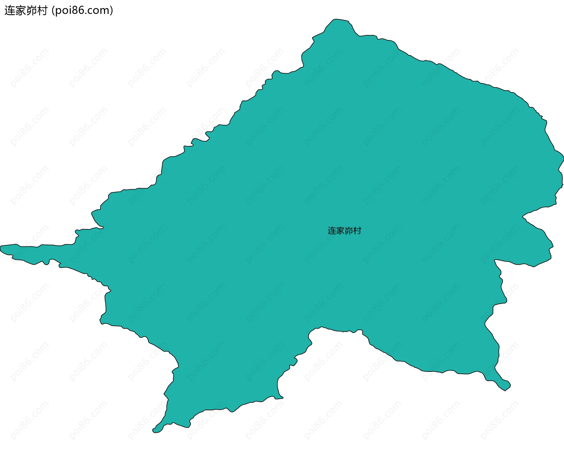 连家峁村边界地图