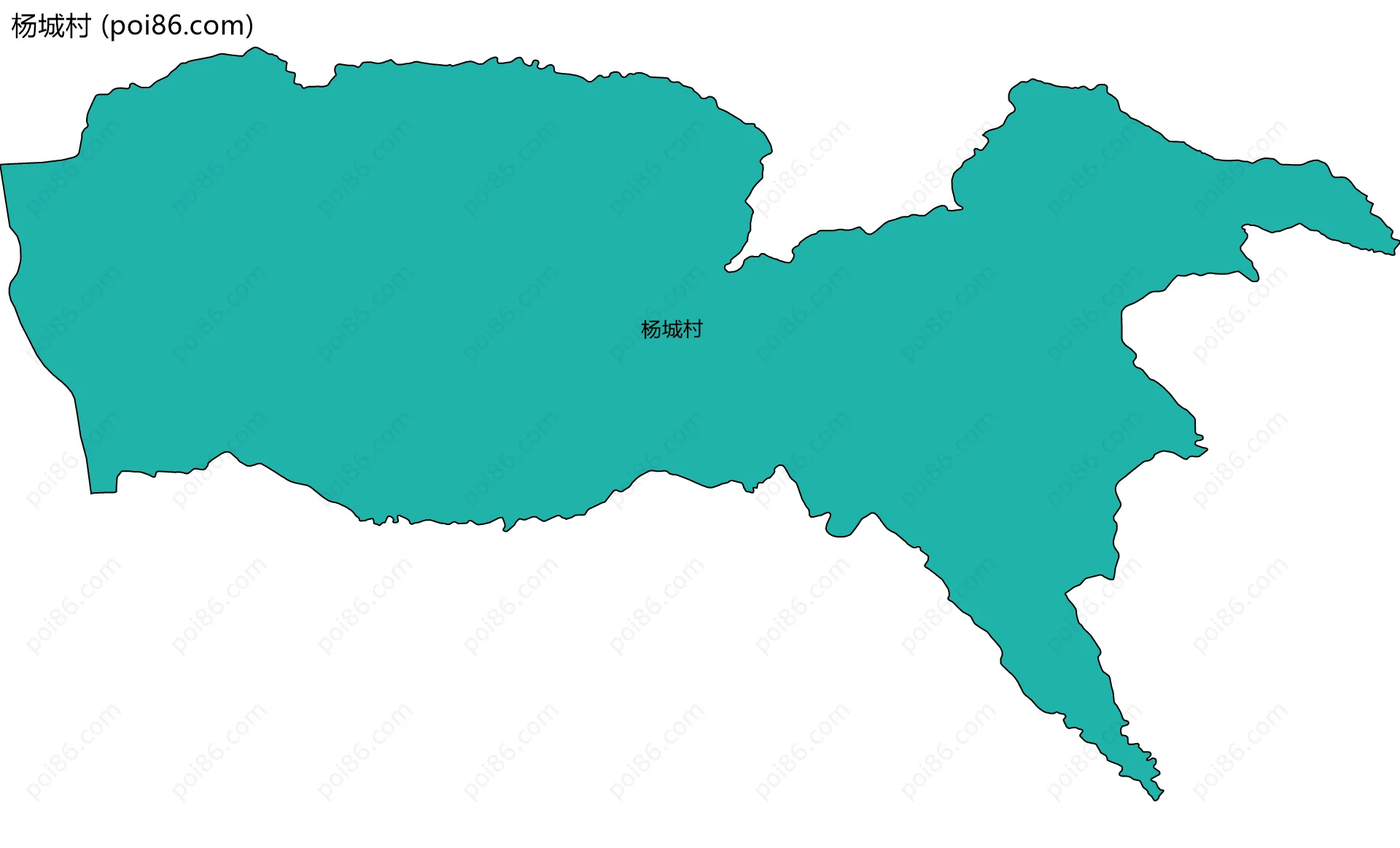 杨城村边界地图