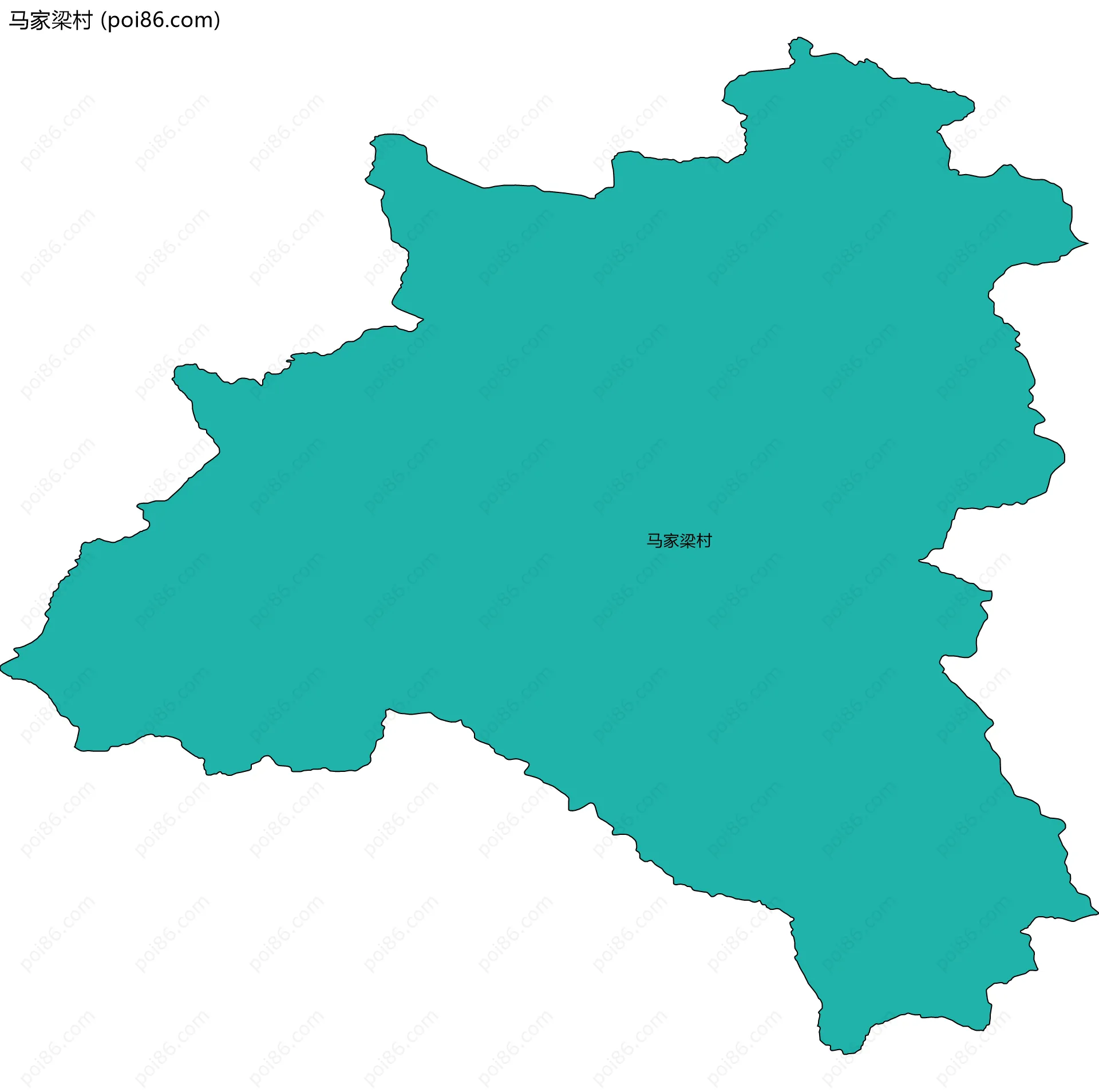 马家梁村边界地图